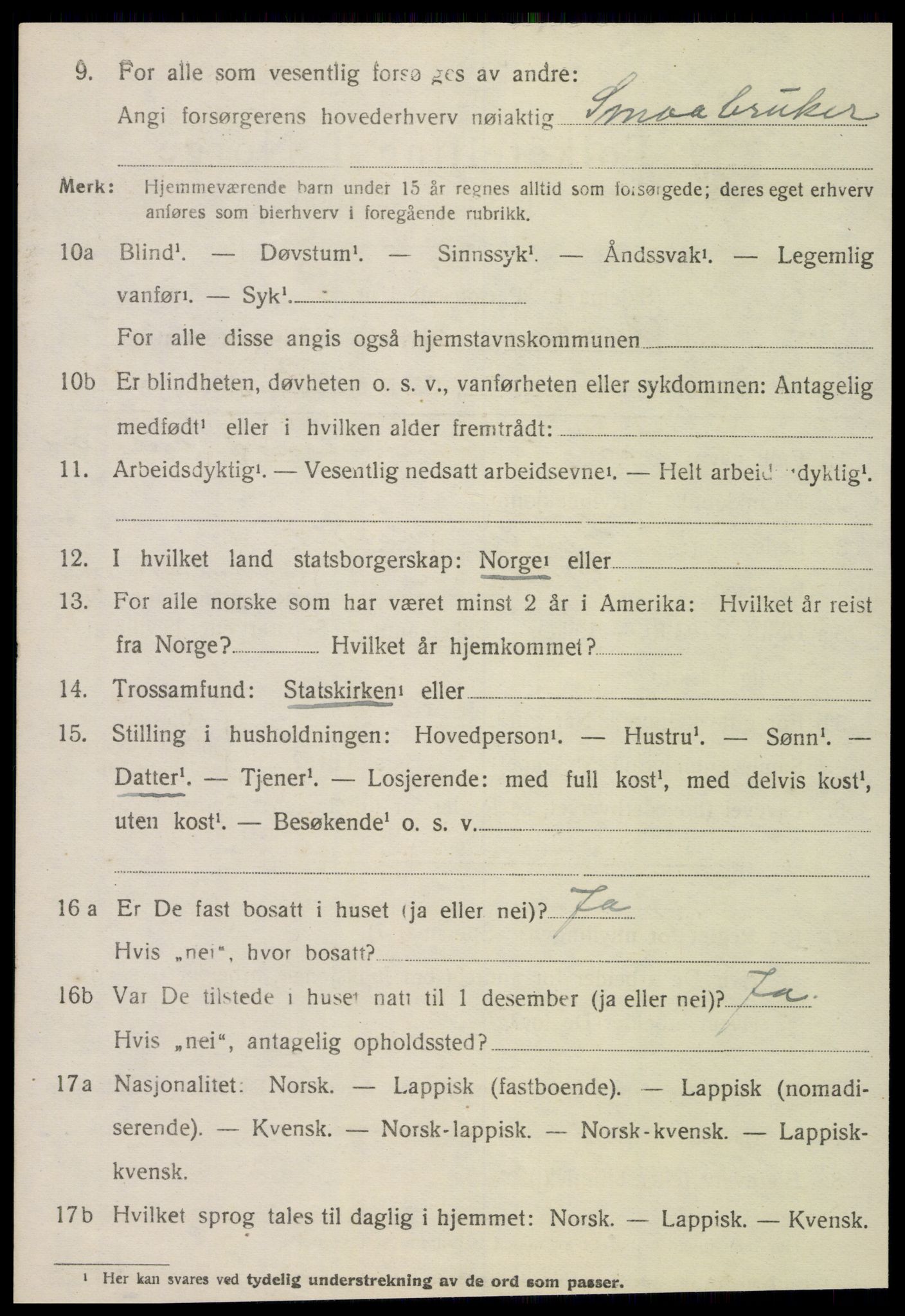 SAT, 1920 census for Verran, 1920, p. 1879