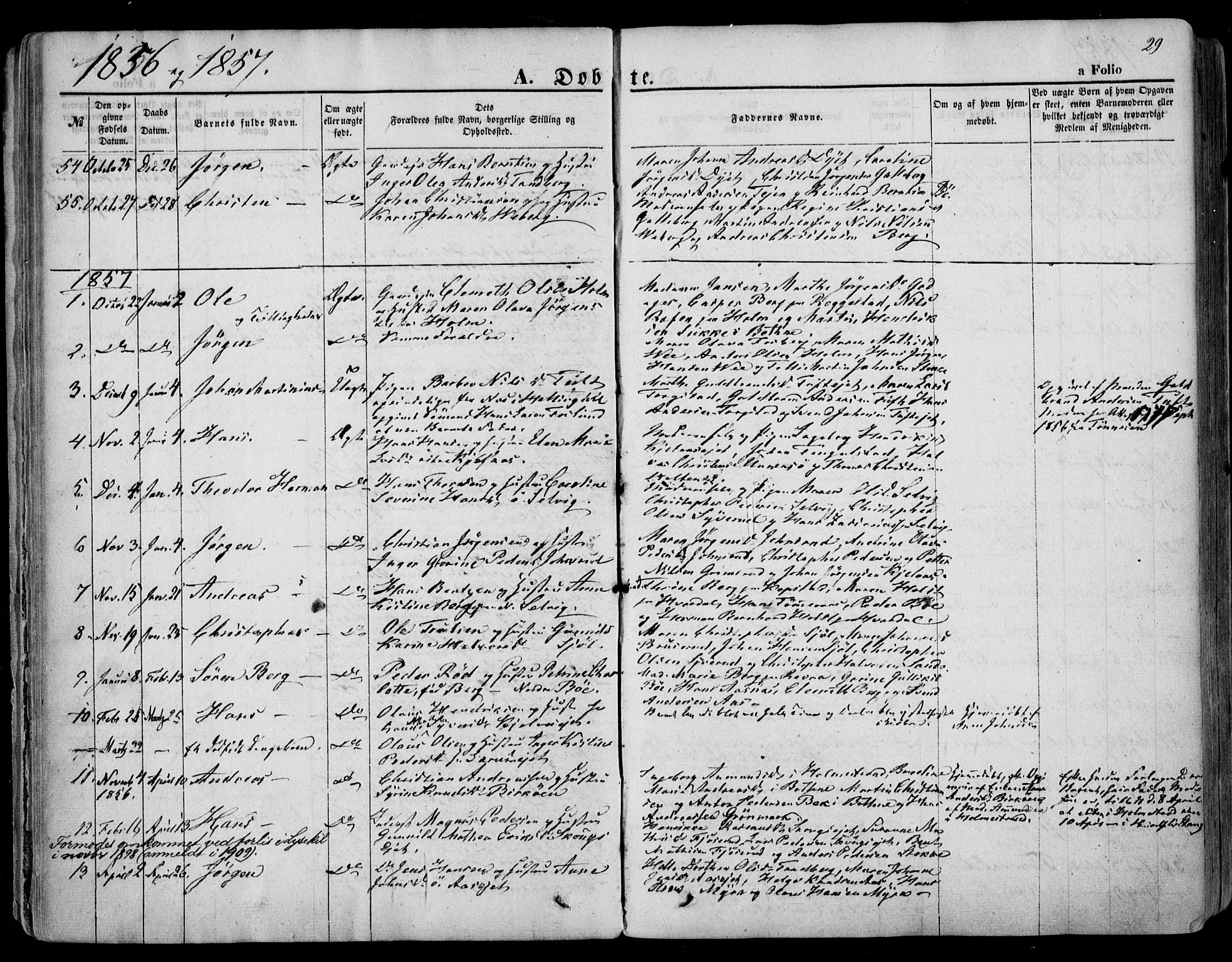 Sande Kirkebøker, SAKO/A-53/F/Fa/L0004: Parish register (official) no. 4, 1847-1864, p. 29