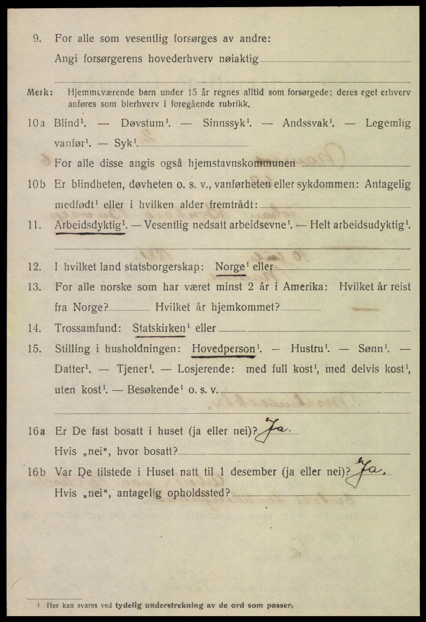 SAT, 1920 census for Namsos, 1920, p. 7410