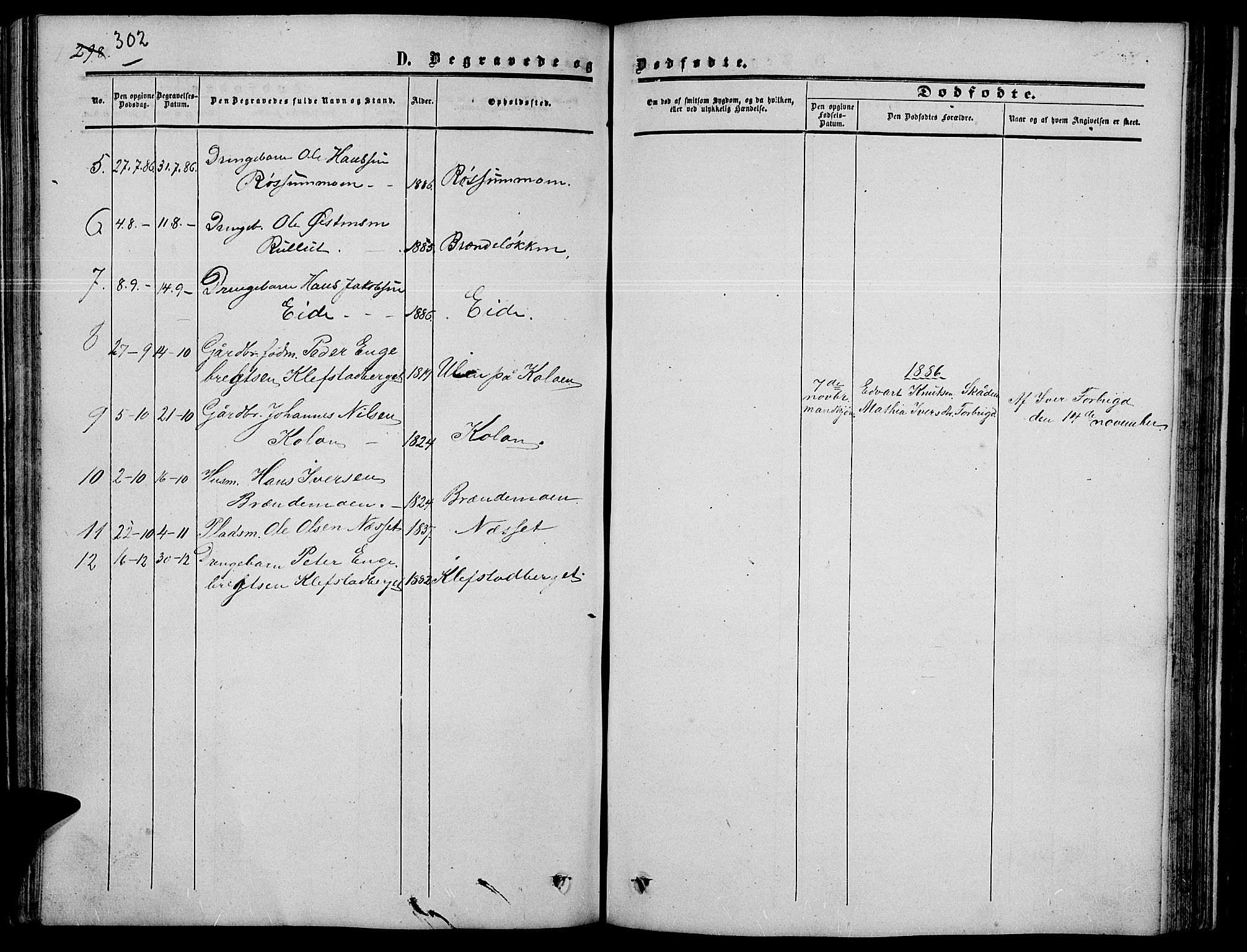 Nord-Fron prestekontor, SAH/PREST-080/H/Ha/Hab/L0003: Parish register (copy) no. 3, 1851-1886, p. 302