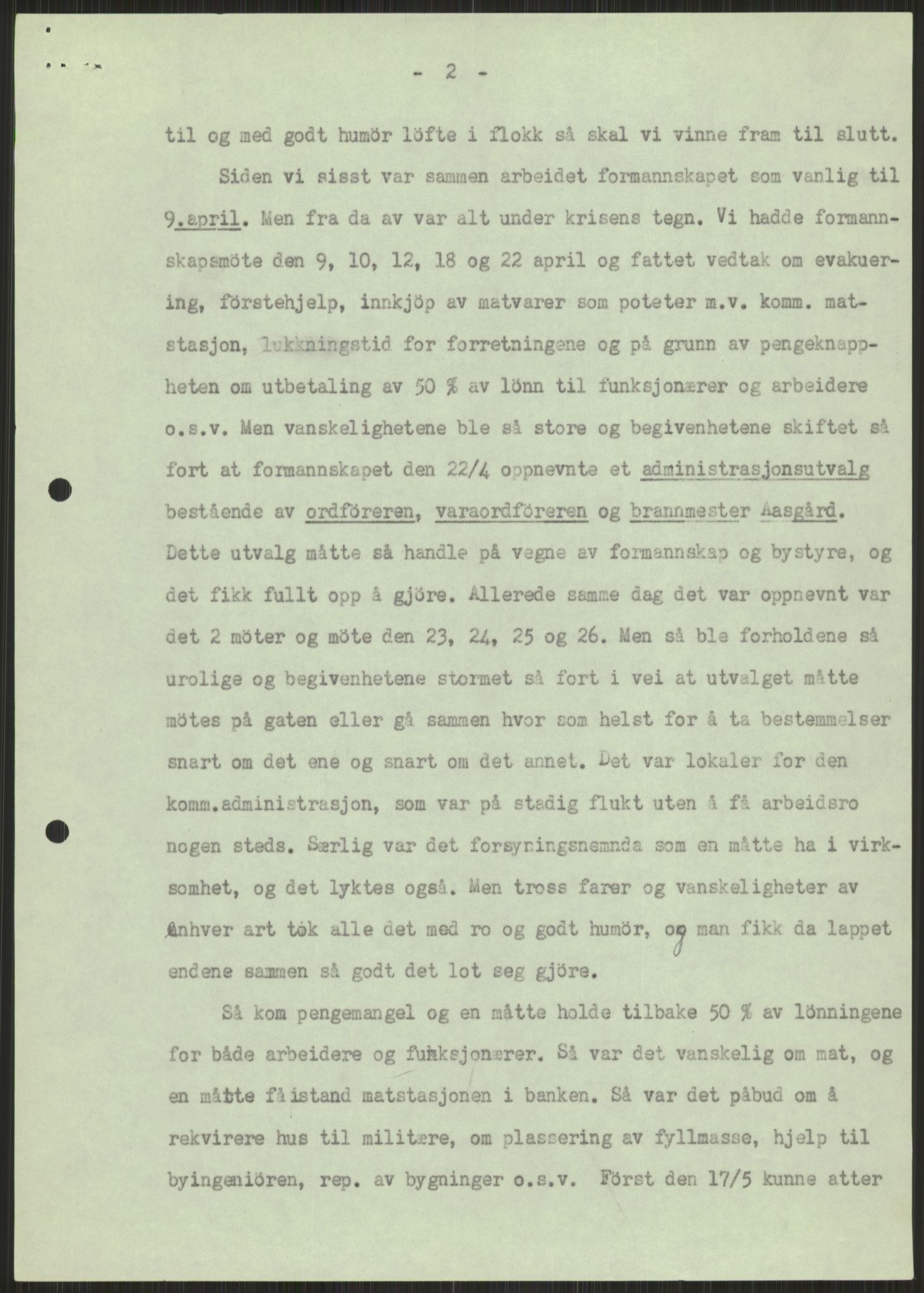 Forsvaret, Forsvarets krigshistoriske avdeling, AV/RA-RAFA-2017/Y/Ya/L0015: II-C-11-31 - Fylkesmenn.  Rapporter om krigsbegivenhetene 1940., 1940, p. 702