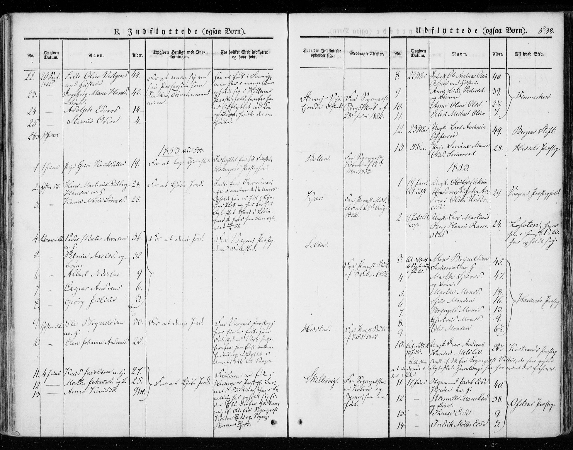 Ministerialprotokoller, klokkerbøker og fødselsregistre - Nordland, SAT/A-1459/872/L1033: Parish register (official) no. 872A08, 1840-1863, p. 538