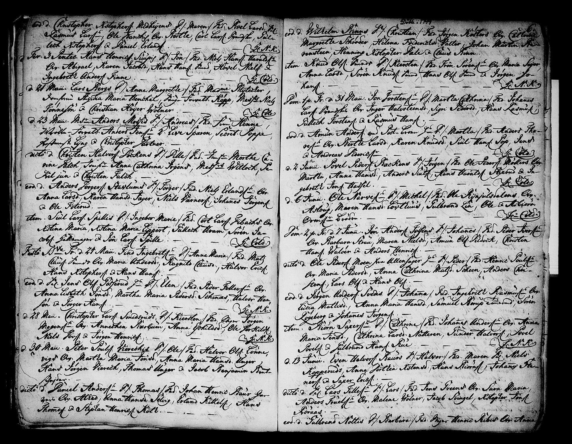 Kongsberg kirkebøker, SAKO/A-22/F/Fa/L0003: Parish register (official) no. I 3, 1744-1755, p. 6