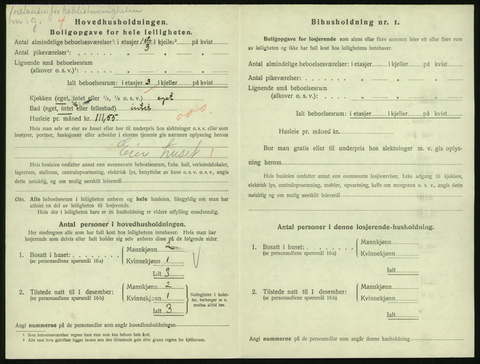 SAH, 1920 census for Lillehammer, 1920, p. 2935