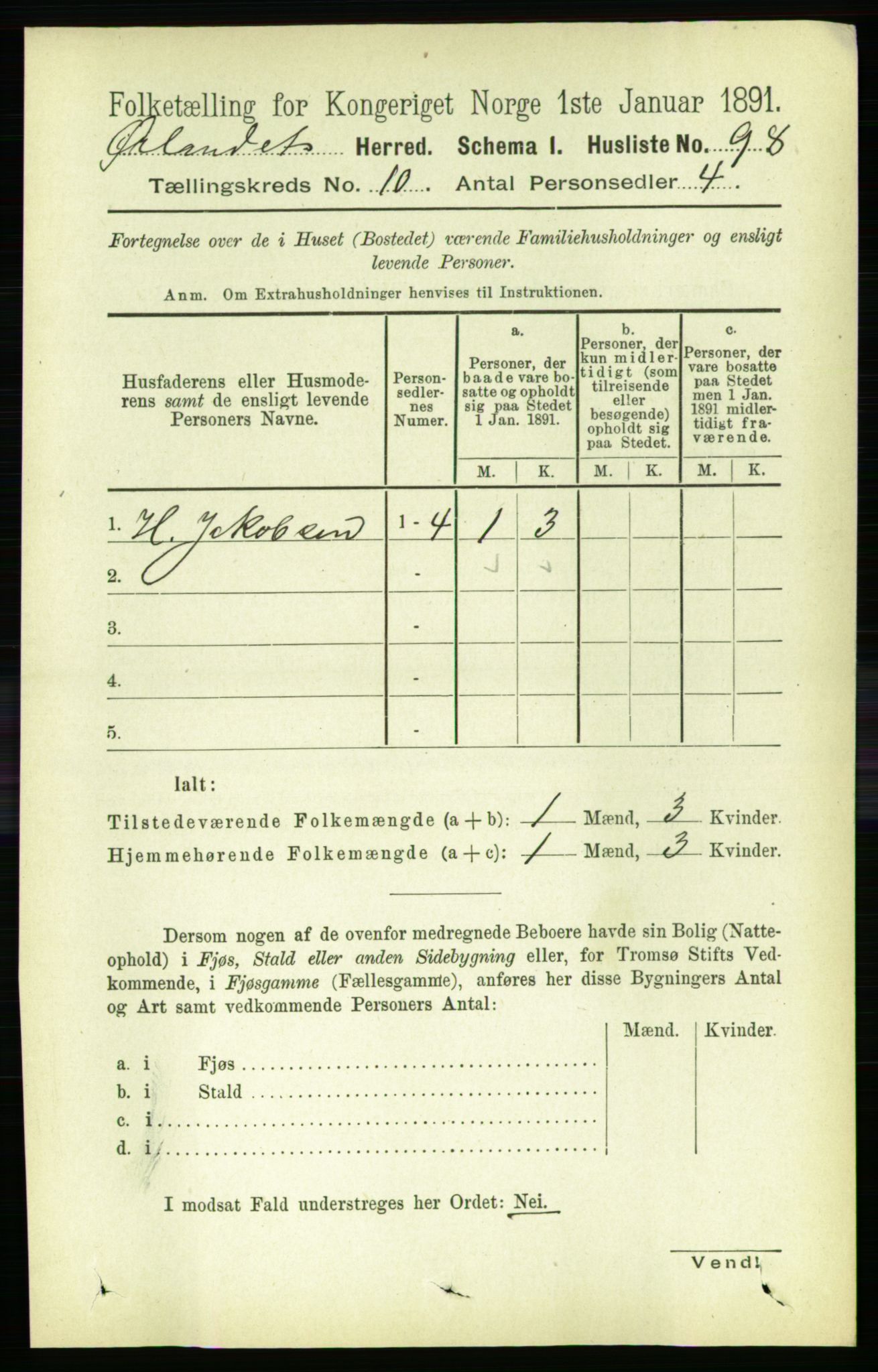 RA, 1891 census for 1621 Ørland, 1891, p. 4200