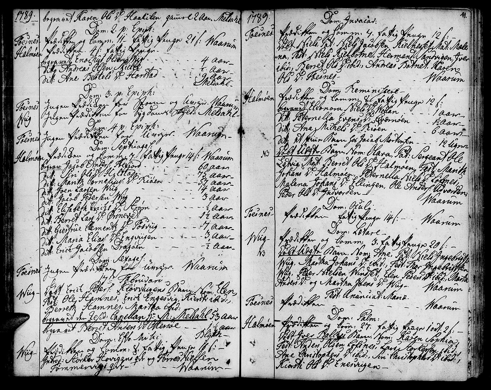 Ministerialprotokoller, klokkerbøker og fødselsregistre - Nord-Trøndelag, SAT/A-1458/773/L0608: Parish register (official) no. 773A02, 1784-1816, p. 41