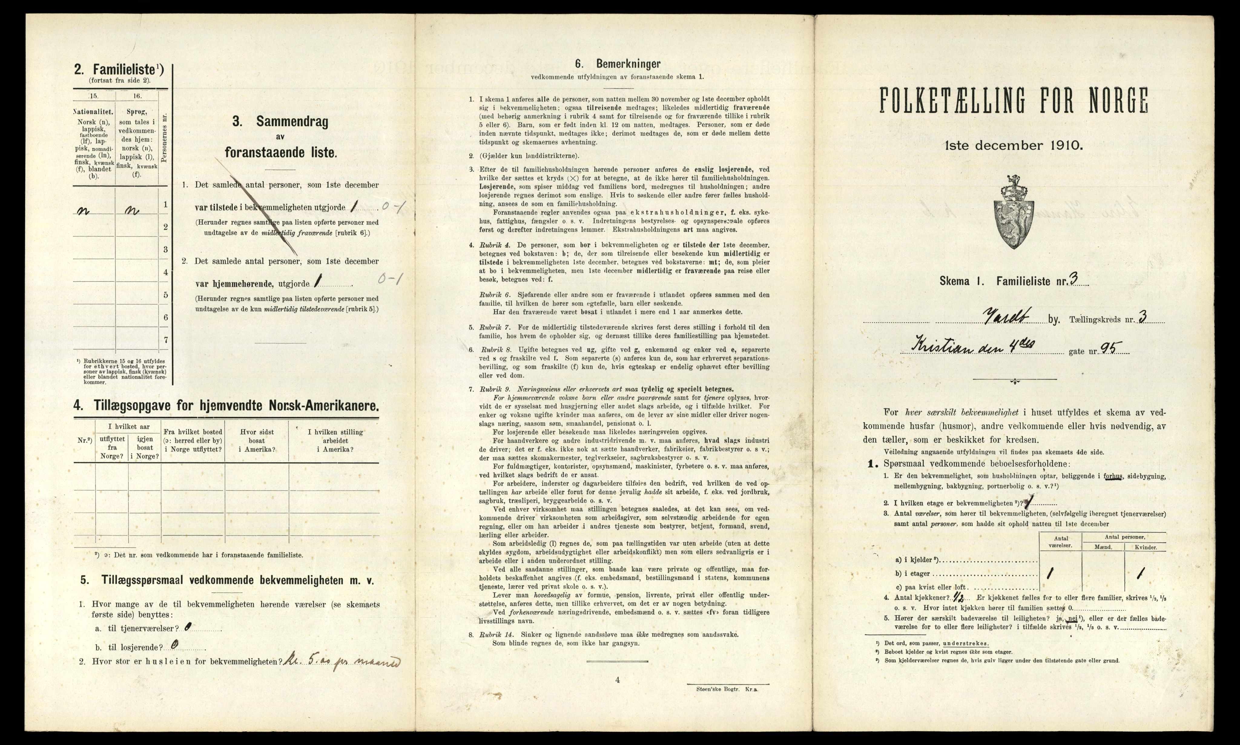 RA, 1910 census for Vardø, 1910, p. 414