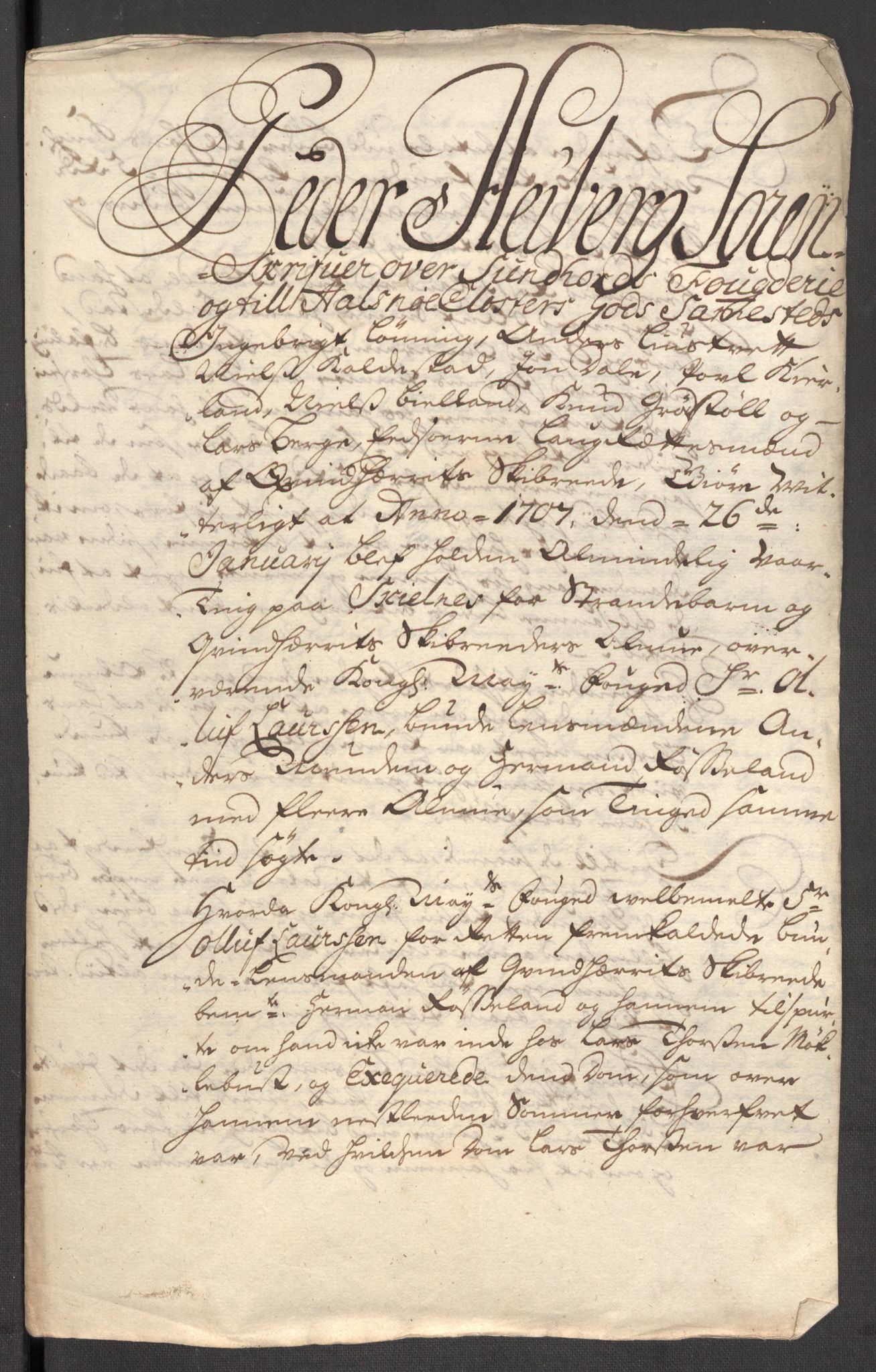 Rentekammeret inntil 1814, Reviderte regnskaper, Fogderegnskap, AV/RA-EA-4092/R48/L2984: Fogderegnskap Sunnhordland og Hardanger, 1706-1707, p. 135