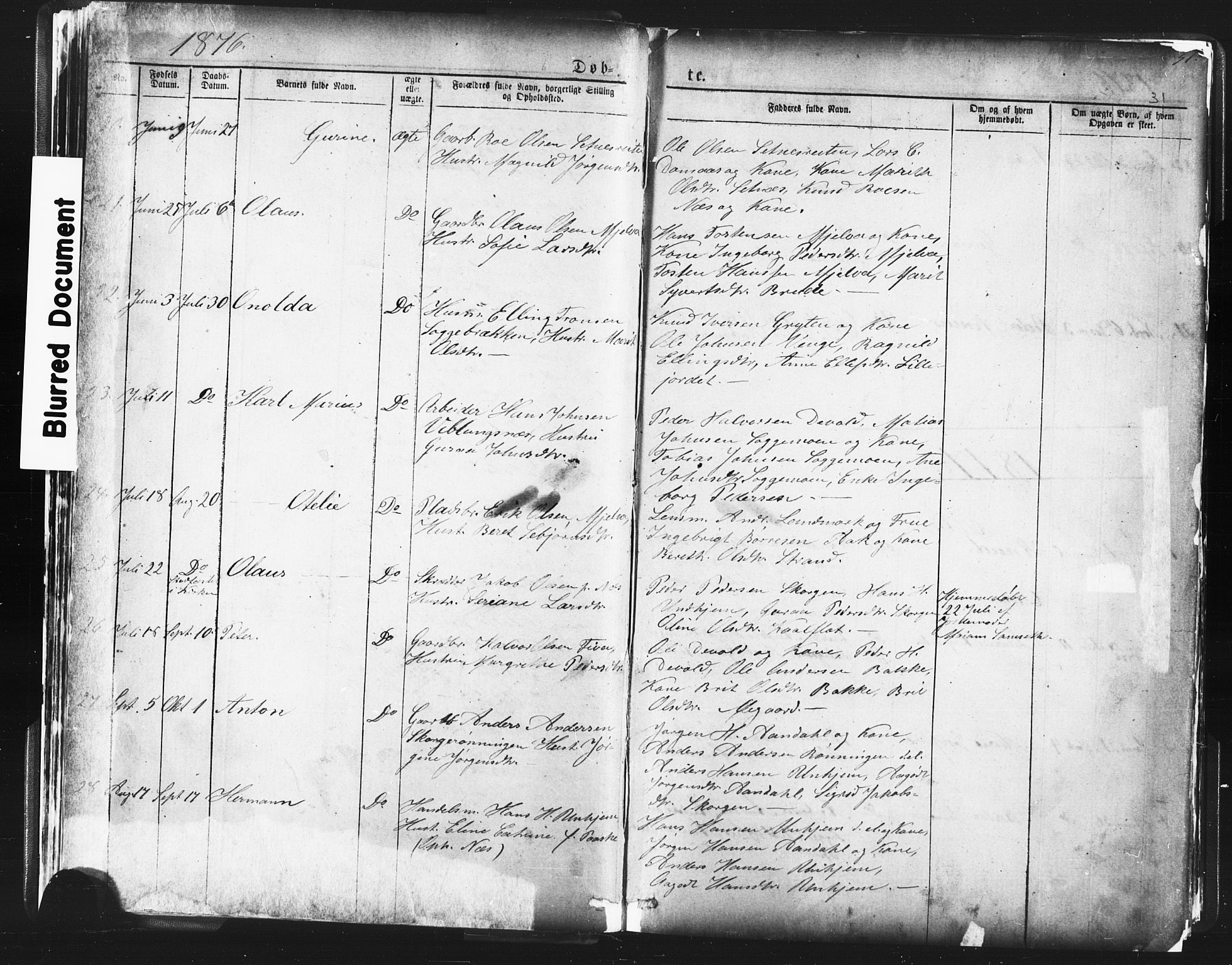 Ministerialprotokoller, klokkerbøker og fødselsregistre - Møre og Romsdal, AV/SAT-A-1454/544/L0580: Parish register (copy) no. 544C02, 1867-1909, p. 31