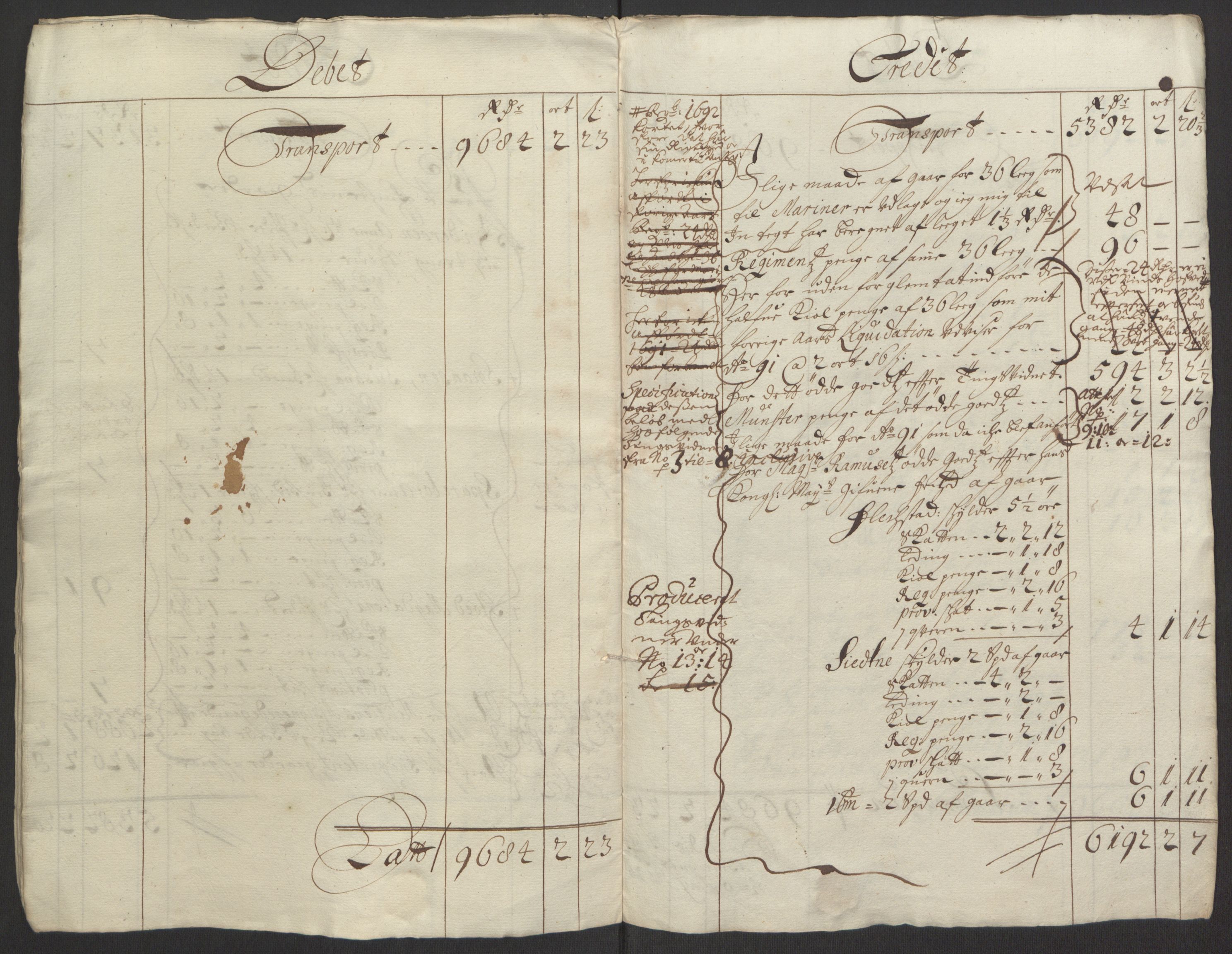 Rentekammeret inntil 1814, Reviderte regnskaper, Fogderegnskap, RA/EA-4092/R63/L4308: Fogderegnskap Inderøy, 1692-1694, p. 8