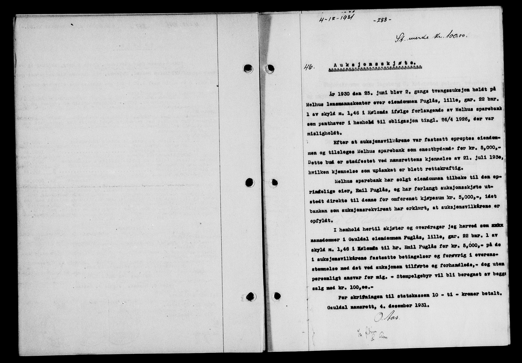 Gauldal sorenskriveri, AV/SAT-A-0014/1/2/2C/L0041: Mortgage book no. 42-43, 1930-1931, Deed date: 04.12.1937