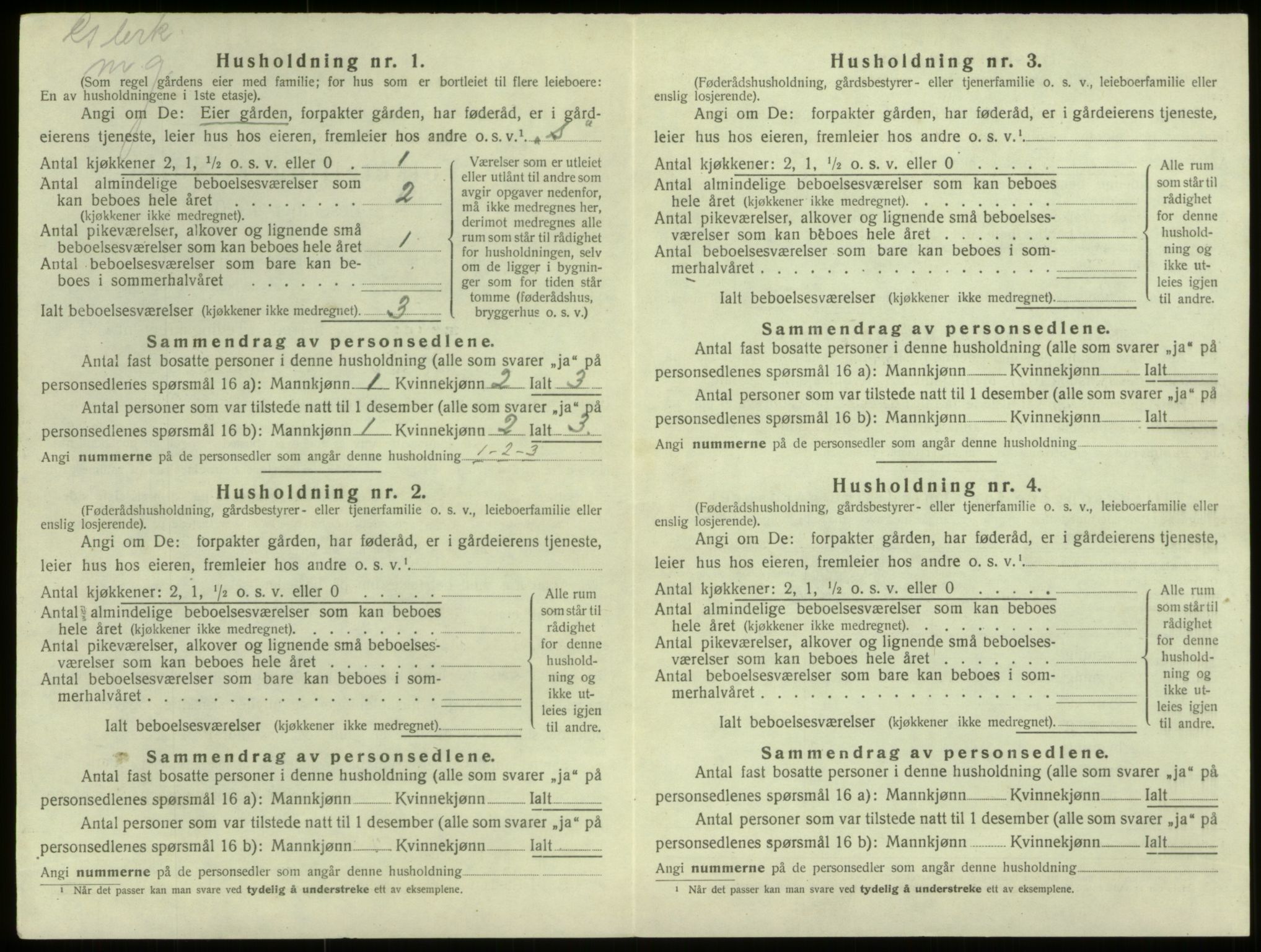 SAB, 1920 census for Selje, 1920, p. 358