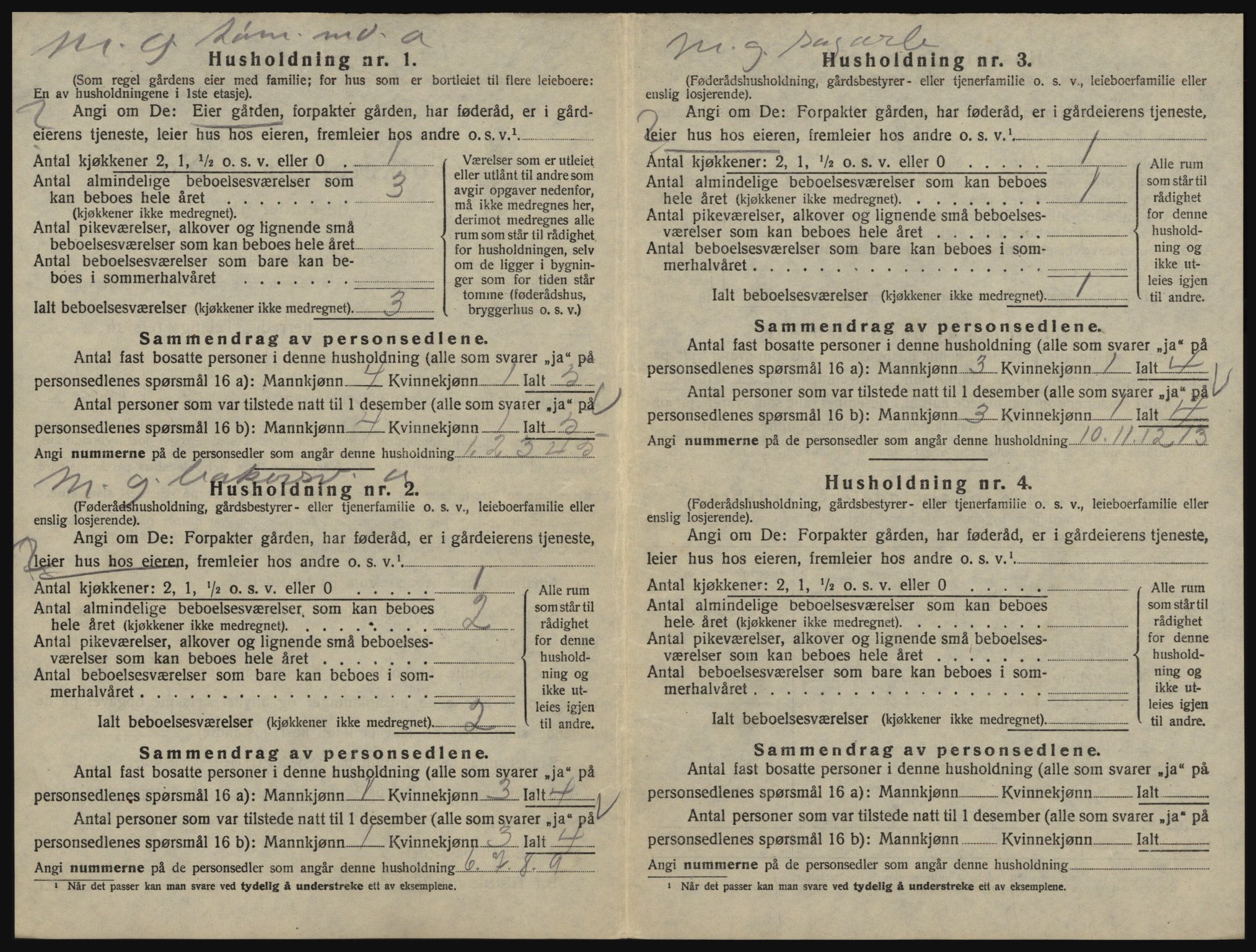 SAO, 1920 census for Glemmen, 1920, p. 164