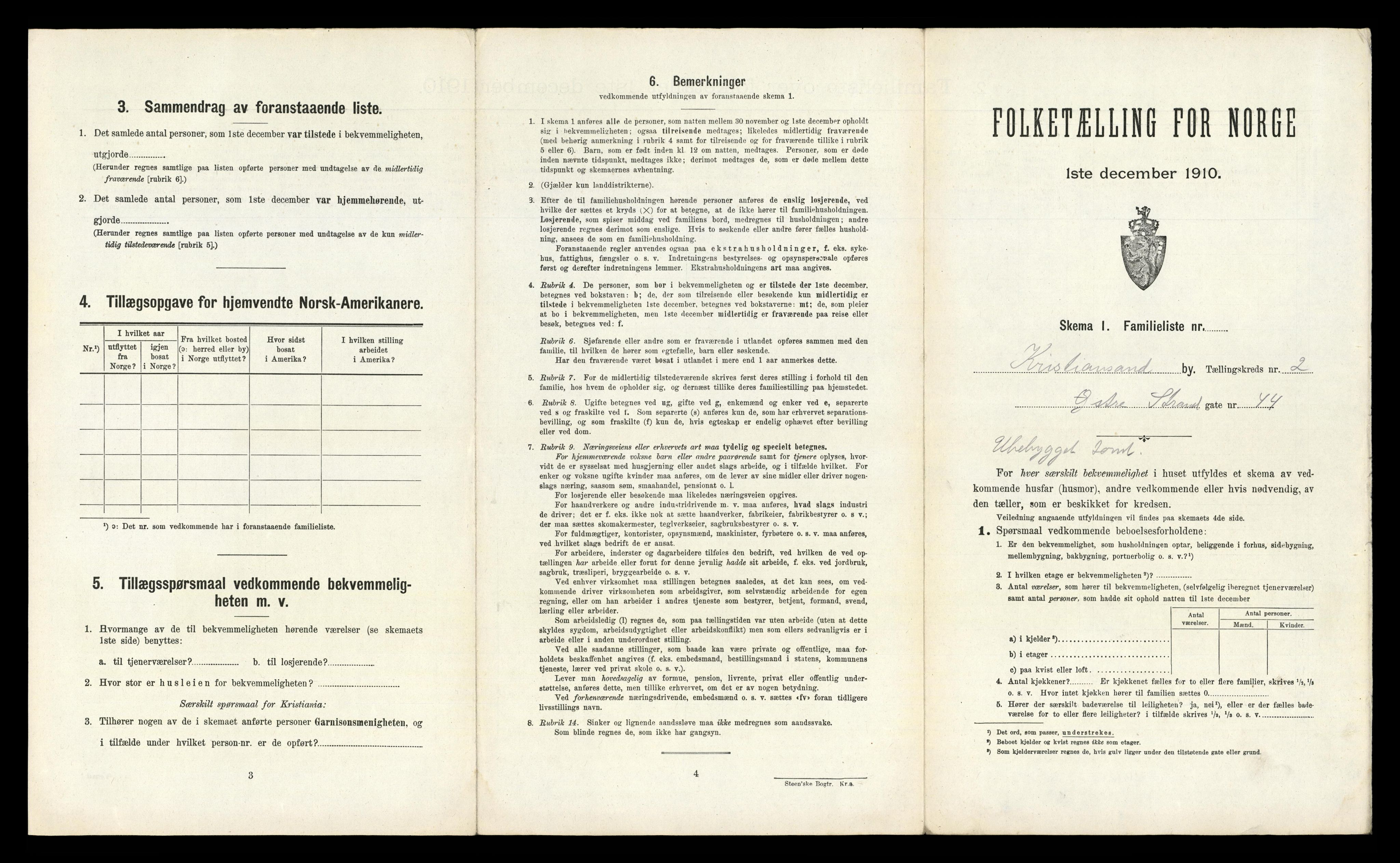 RA, 1910 census for Kristiansand, 1910, p. 360