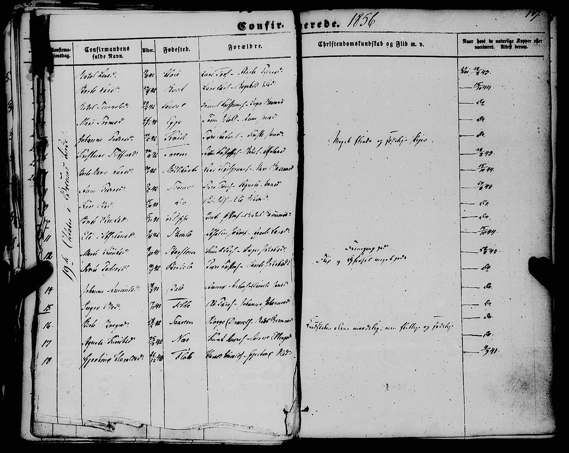 Gloppen sokneprestembete, AV/SAB-A-80101/H/Haa/Haaa/L0009: Parish register (official) no. A 9, 1855-1870, p. 147