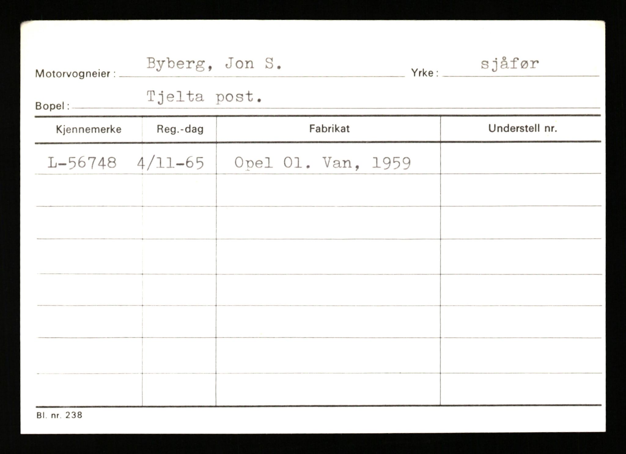 Stavanger trafikkstasjon, AV/SAST-A-101942/0/H/L0005: Bue - Dahlstrøm, 1930-1971, p. 287