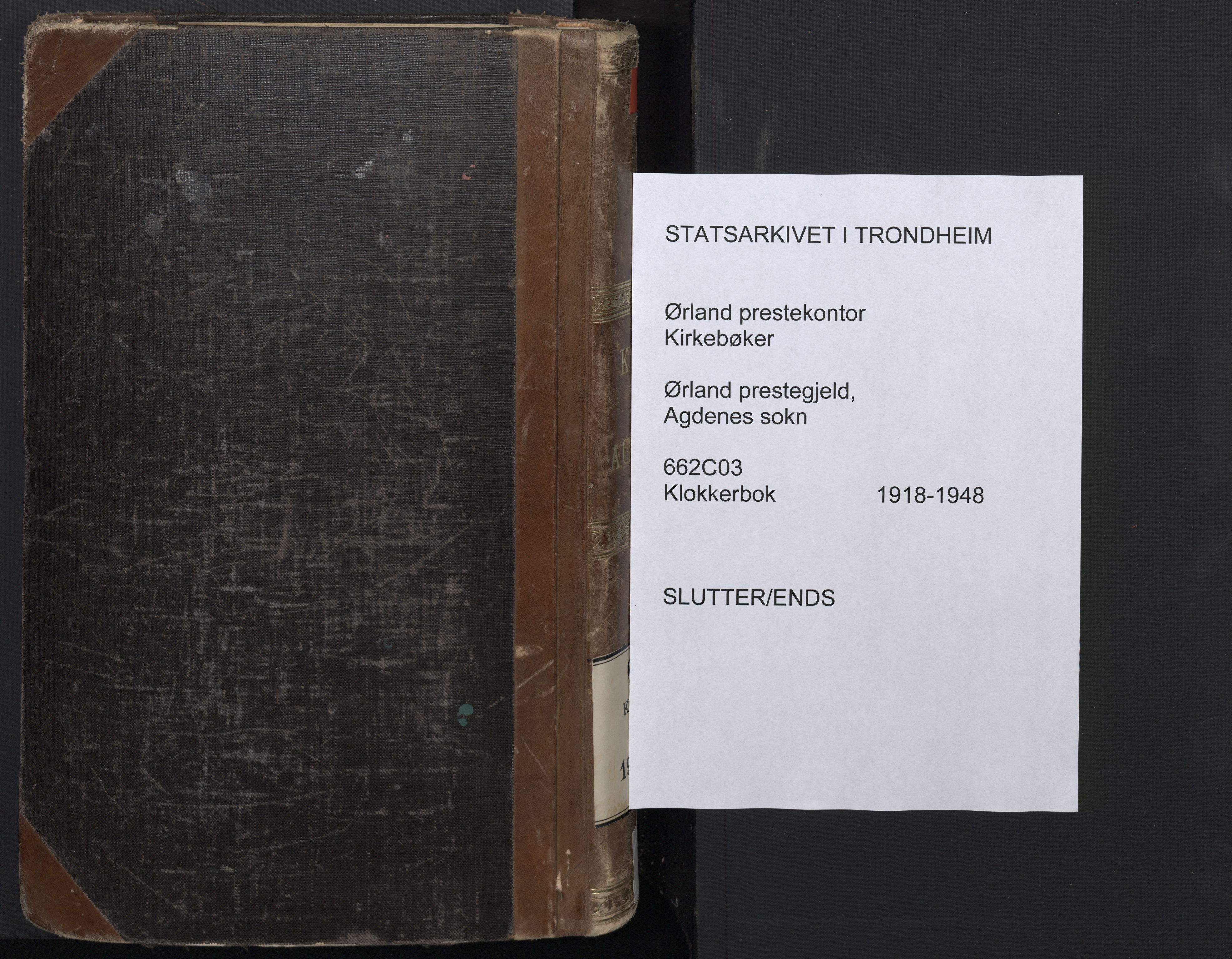 Ministerialprotokoller, klokkerbøker og fødselsregistre - Sør-Trøndelag, AV/SAT-A-1456/662/L0758: Parish register (copy) no. 662C03, 1918-1948