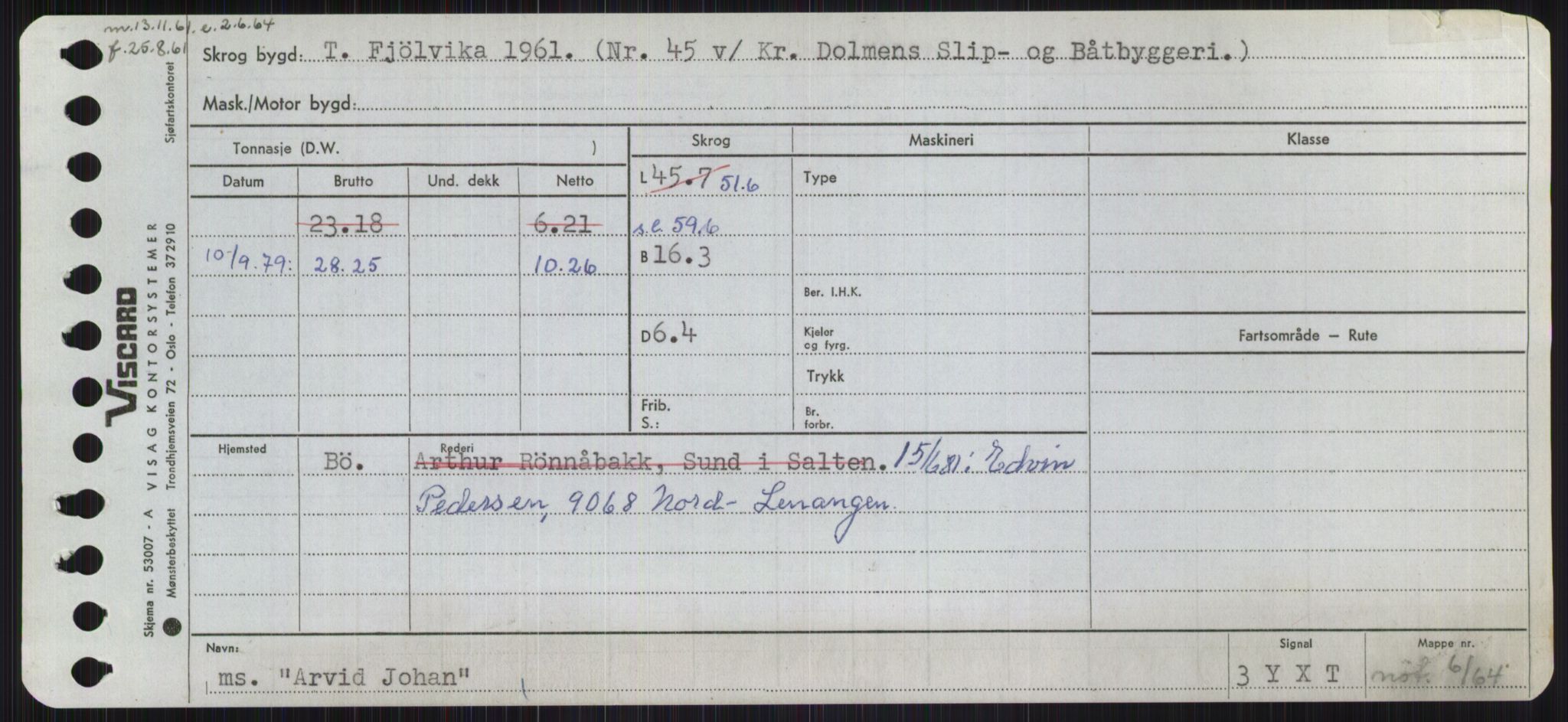 Sjøfartsdirektoratet med forløpere, Skipsmålingen, RA/S-1627/H/Ha/L0001/0001: Fartøy, A-Eig / Fartøy A-Bjøn, p. 427