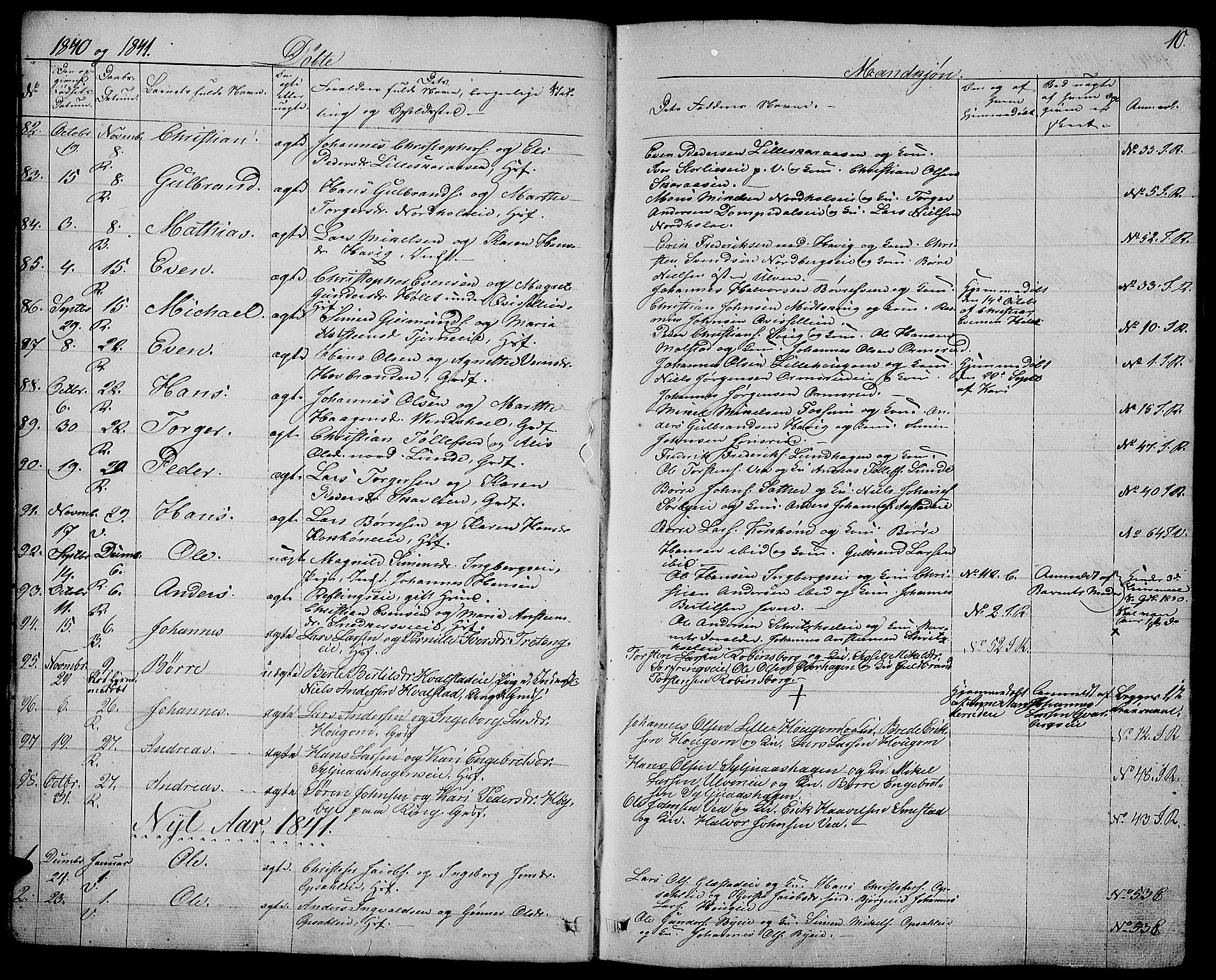 Ringsaker prestekontor, AV/SAH-PREST-014/L/La/L0005: Parish register (copy) no. 5, 1839-1850, p. 10