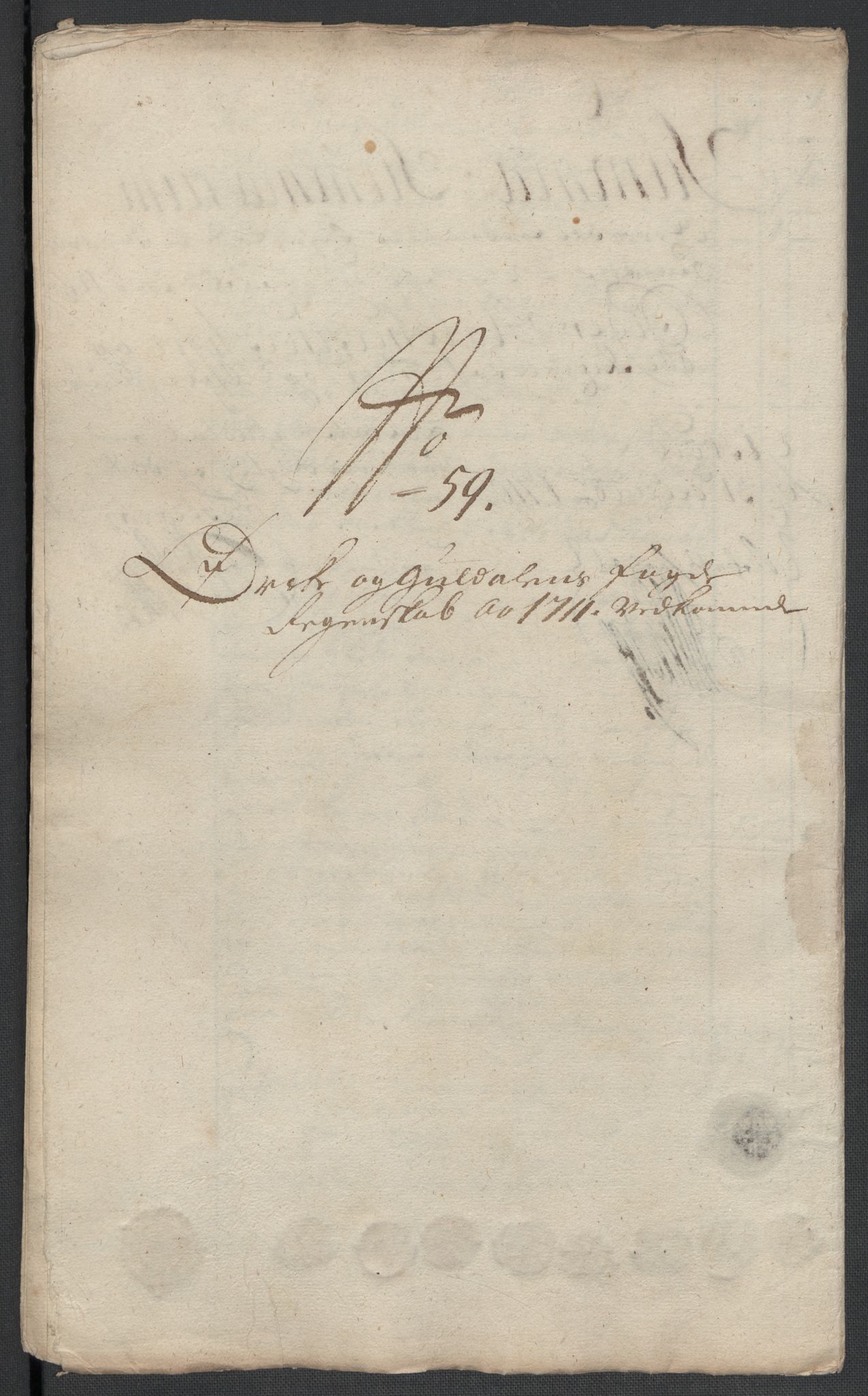 Rentekammeret inntil 1814, Reviderte regnskaper, Fogderegnskap, RA/EA-4092/R60/L3961: Fogderegnskap Orkdal og Gauldal, 1711, p. 361