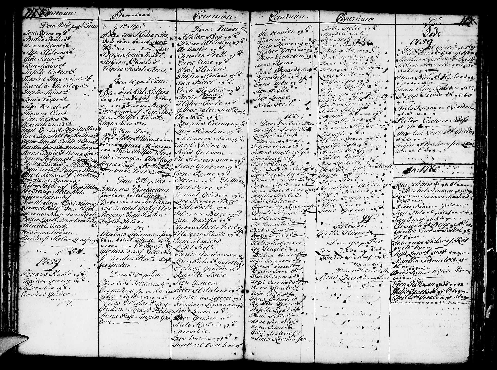 Etne sokneprestembete, SAB/A-75001/H/Haa: Parish register (official) no. A 3 /2, 1755-1782, p. 111-112