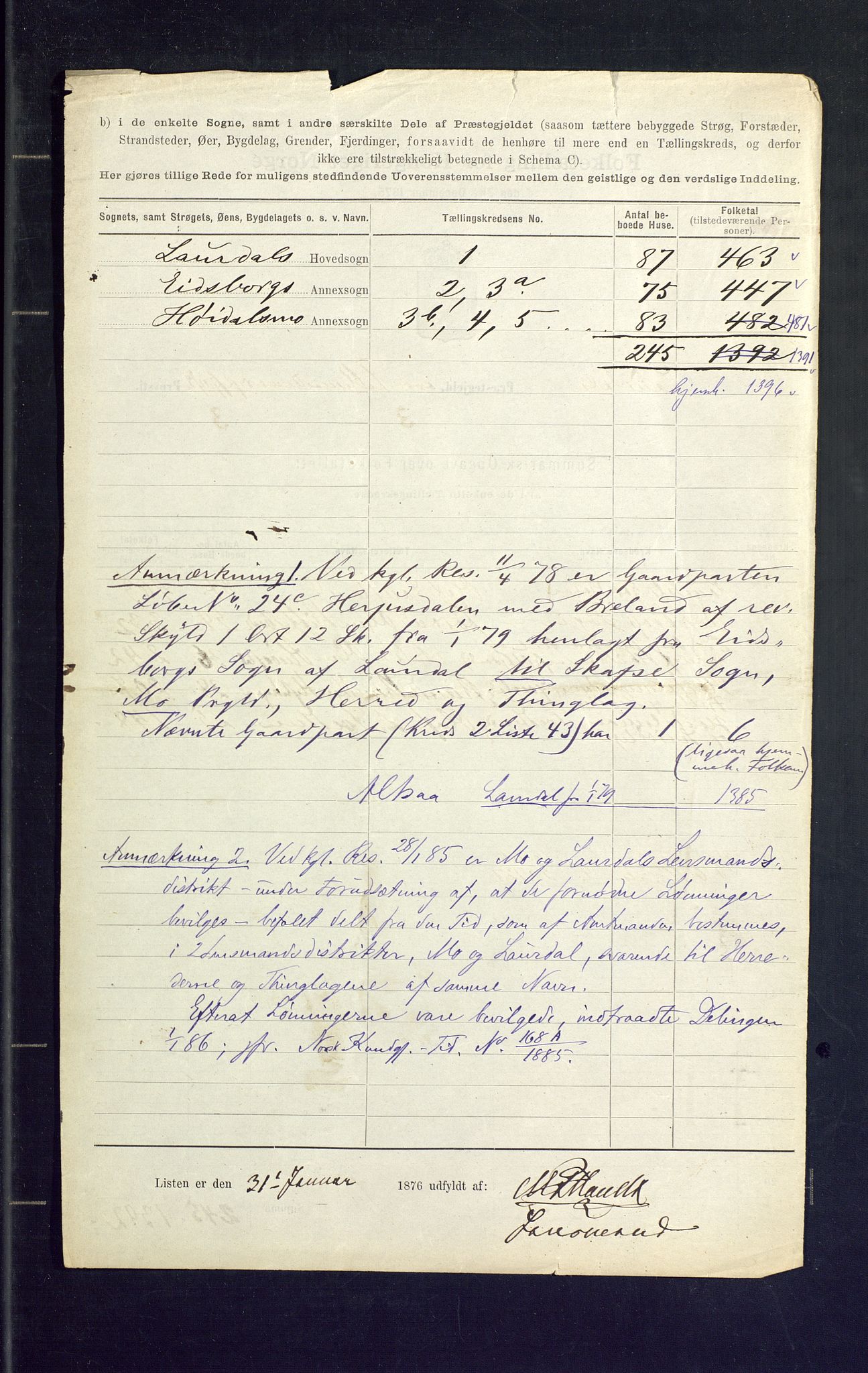 SAKO, 1875 census for 0833P Lårdal, 1875, p. 27