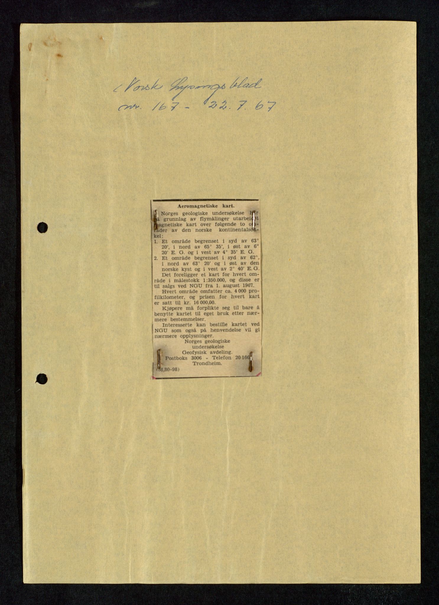 Industridepartementet, Oljekontoret, AV/SAST-A-101348/Db/L0005: Seismiske undersøkelser, 1963-1972, p. 14