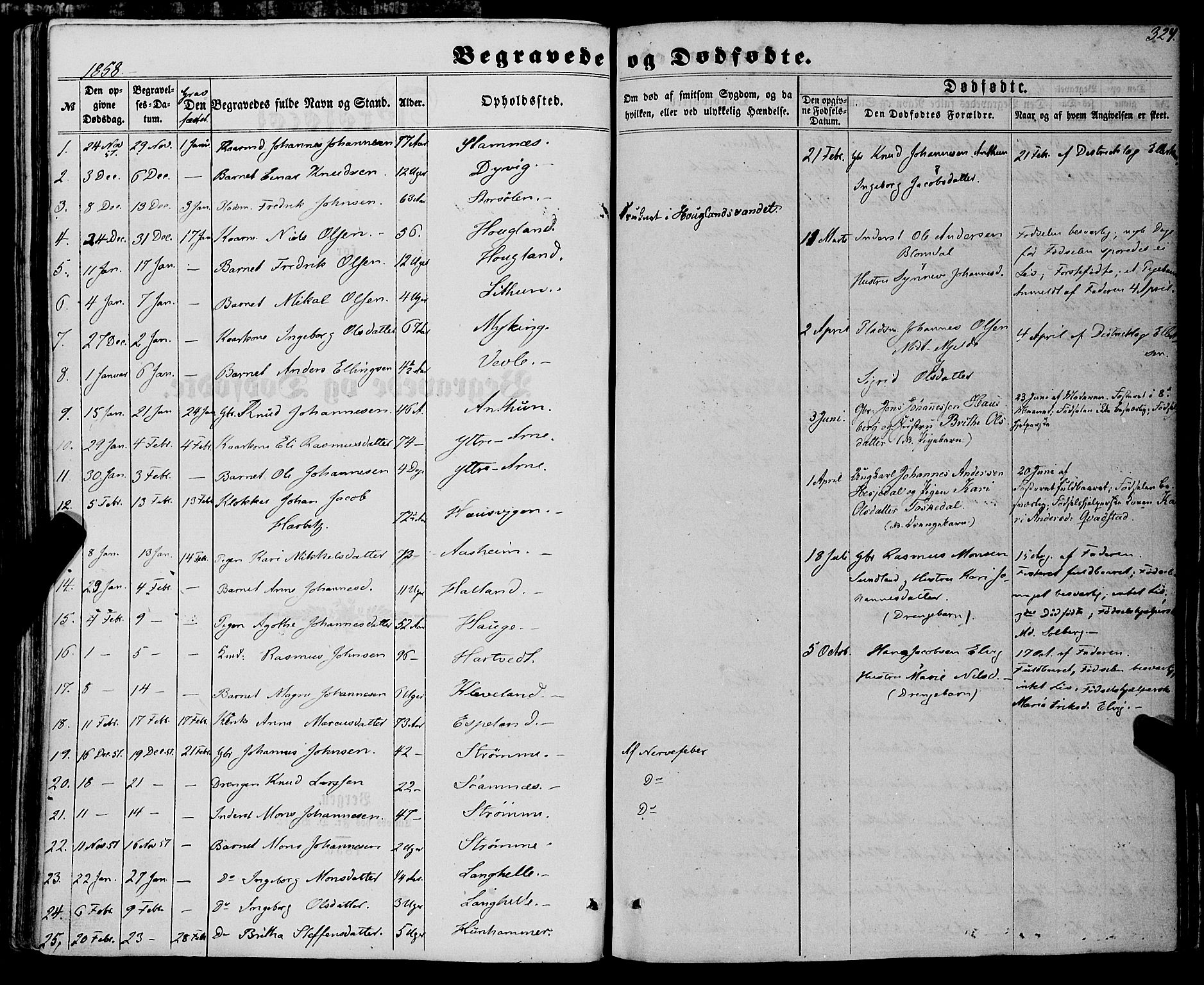 Haus sokneprestembete, AV/SAB-A-75601/H/Haa: Parish register (official) no. A 17, 1858-1870, p. 324