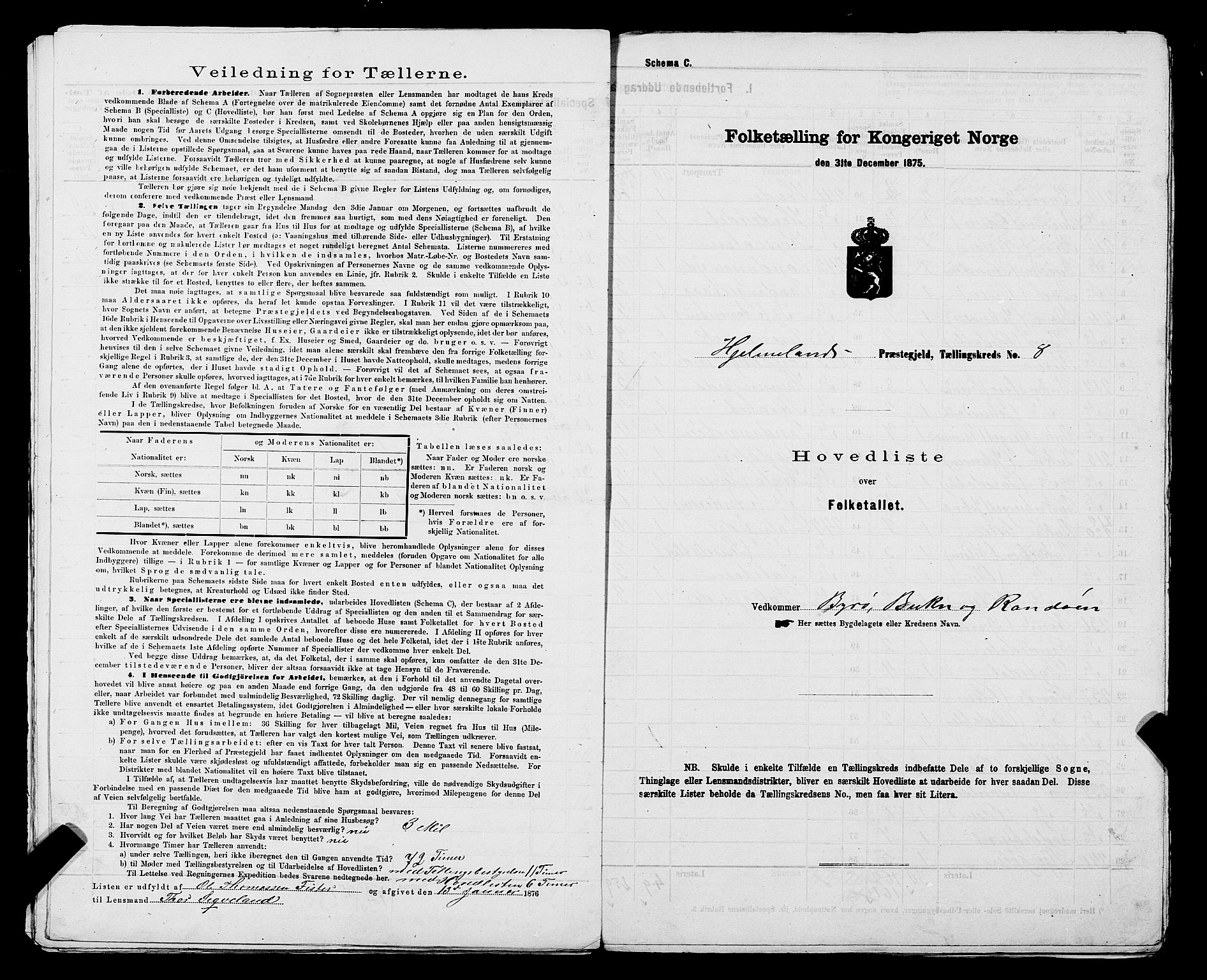 SAST, 1875 census for 1133P Hjelmeland, 1875, p. 27