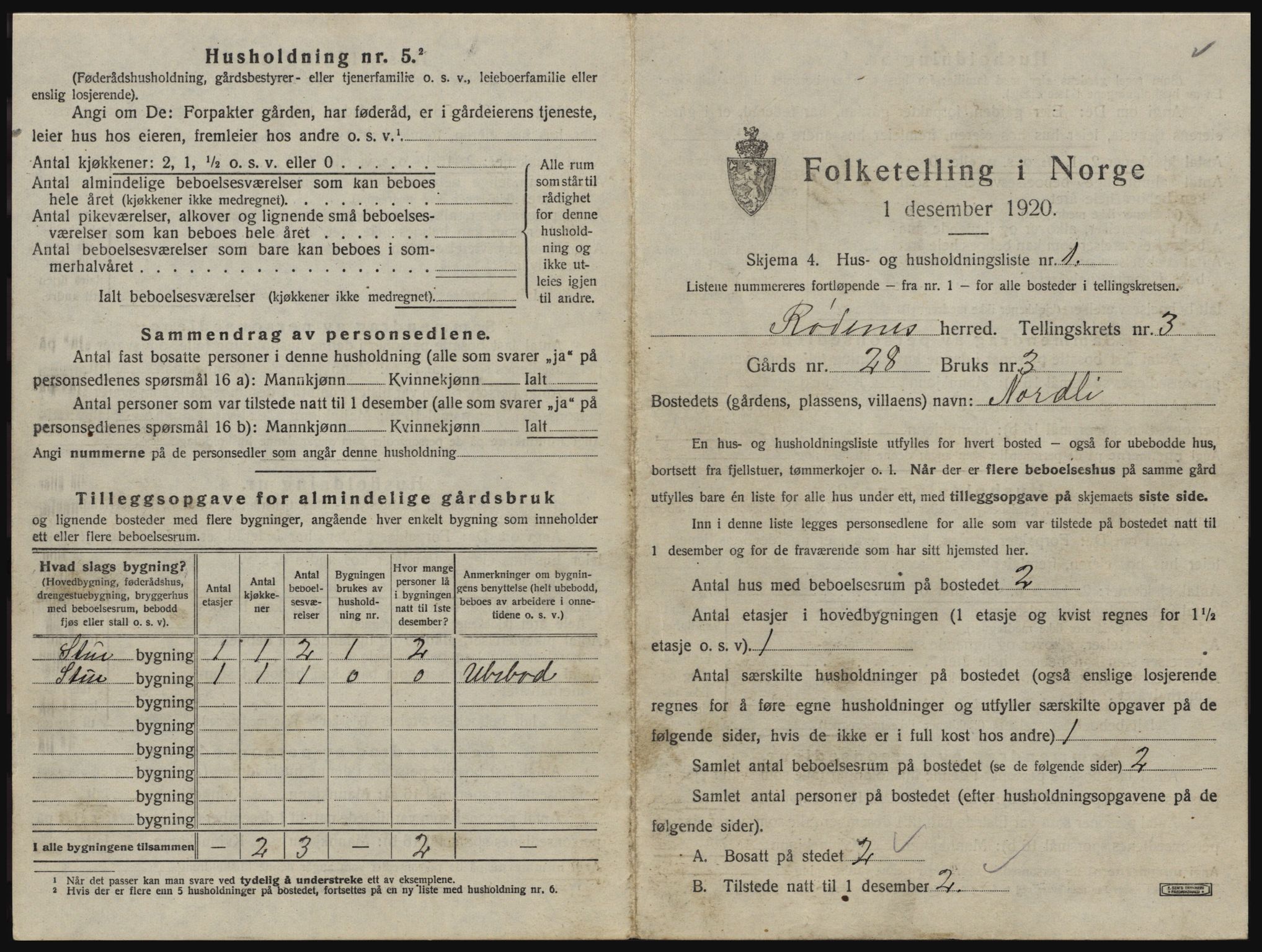 SAO, 1920 census for Rødenes, 1920, p. 268