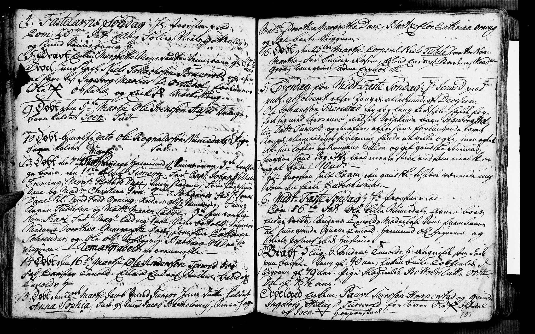 Vik sokneprestembete, AV/SAB-A-81501/H/Haa/Haaa/L0002: Parish register (official) no. A 2 / 1, 1740-1757, p. 105