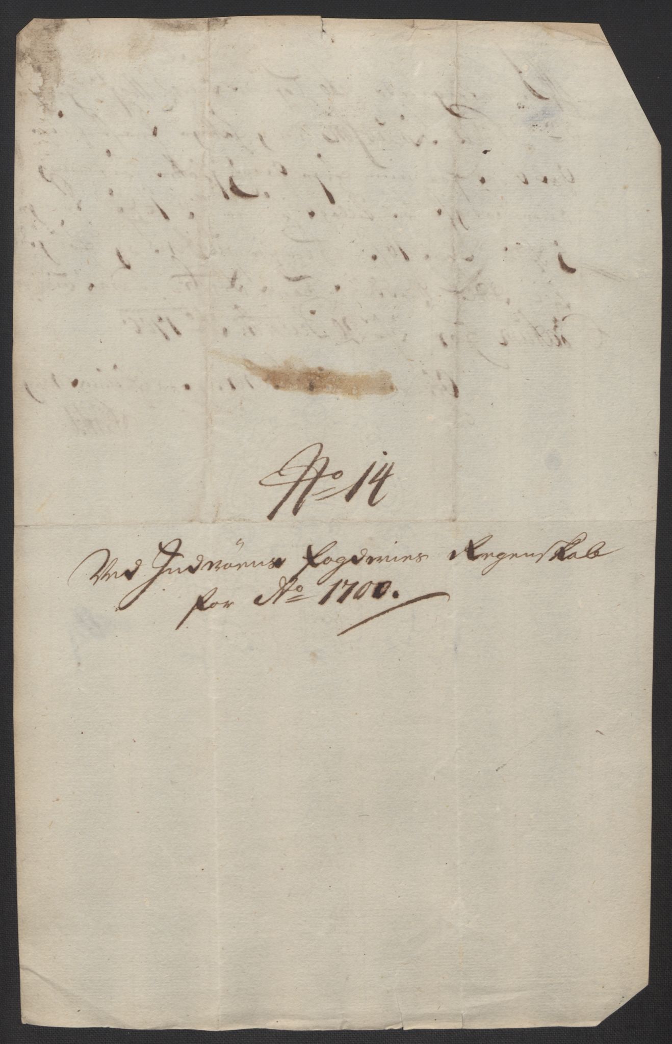 Rentekammeret inntil 1814, Reviderte regnskaper, Fogderegnskap, RA/EA-4092/R63/L4311: Fogderegnskap Inderøy, 1700, p. 139