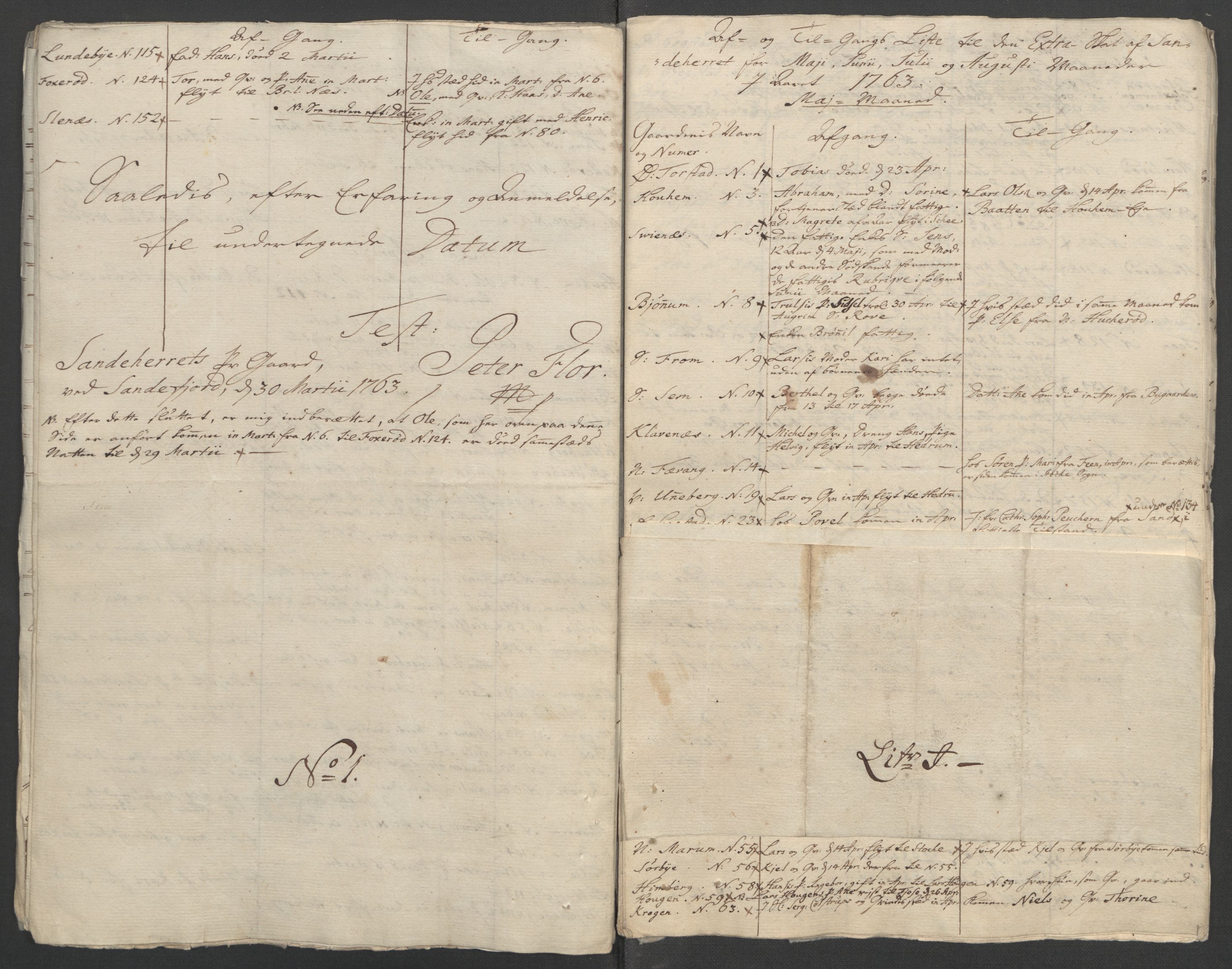 Rentekammeret inntil 1814, Reviderte regnskaper, Fogderegnskap, AV/RA-EA-4092/R33/L2033: Ekstraskatten Larvik grevskap, 1762-1764, p. 170