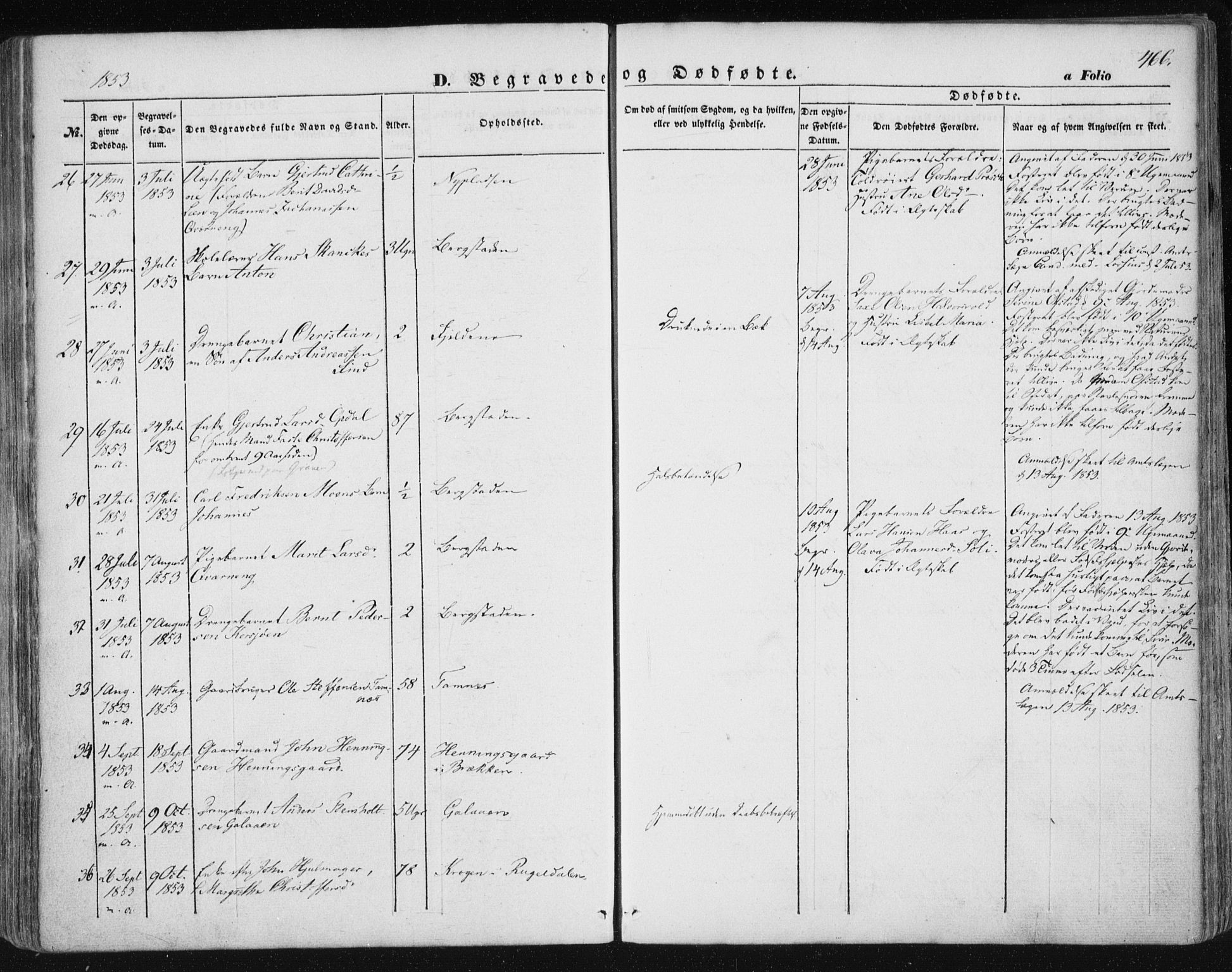 Ministerialprotokoller, klokkerbøker og fødselsregistre - Sør-Trøndelag, AV/SAT-A-1456/681/L0931: Parish register (official) no. 681A09, 1845-1859, p. 466