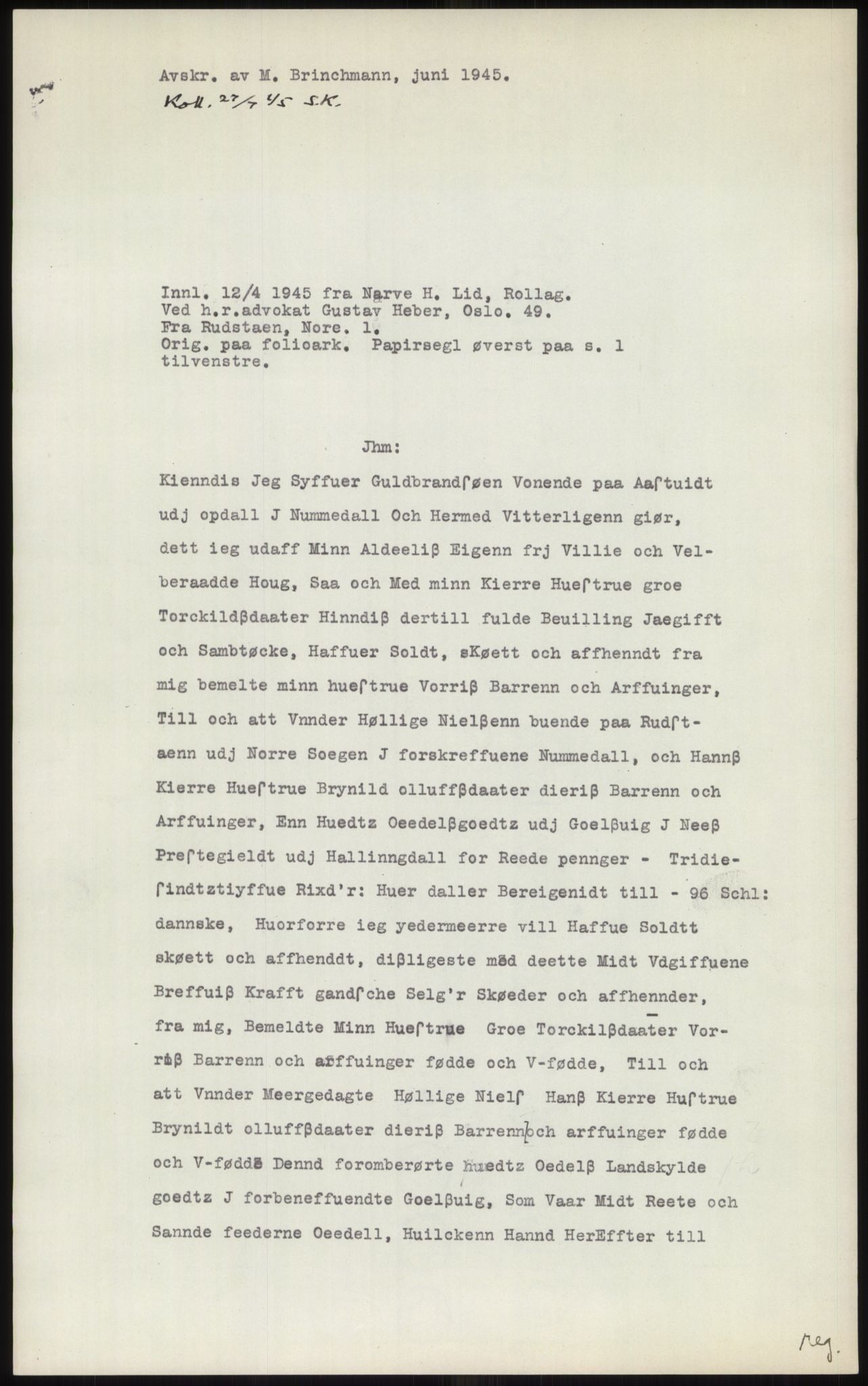 Samlinger til kildeutgivelse, Diplomavskriftsamlingen, AV/RA-EA-4053/H/Ha, p. 50