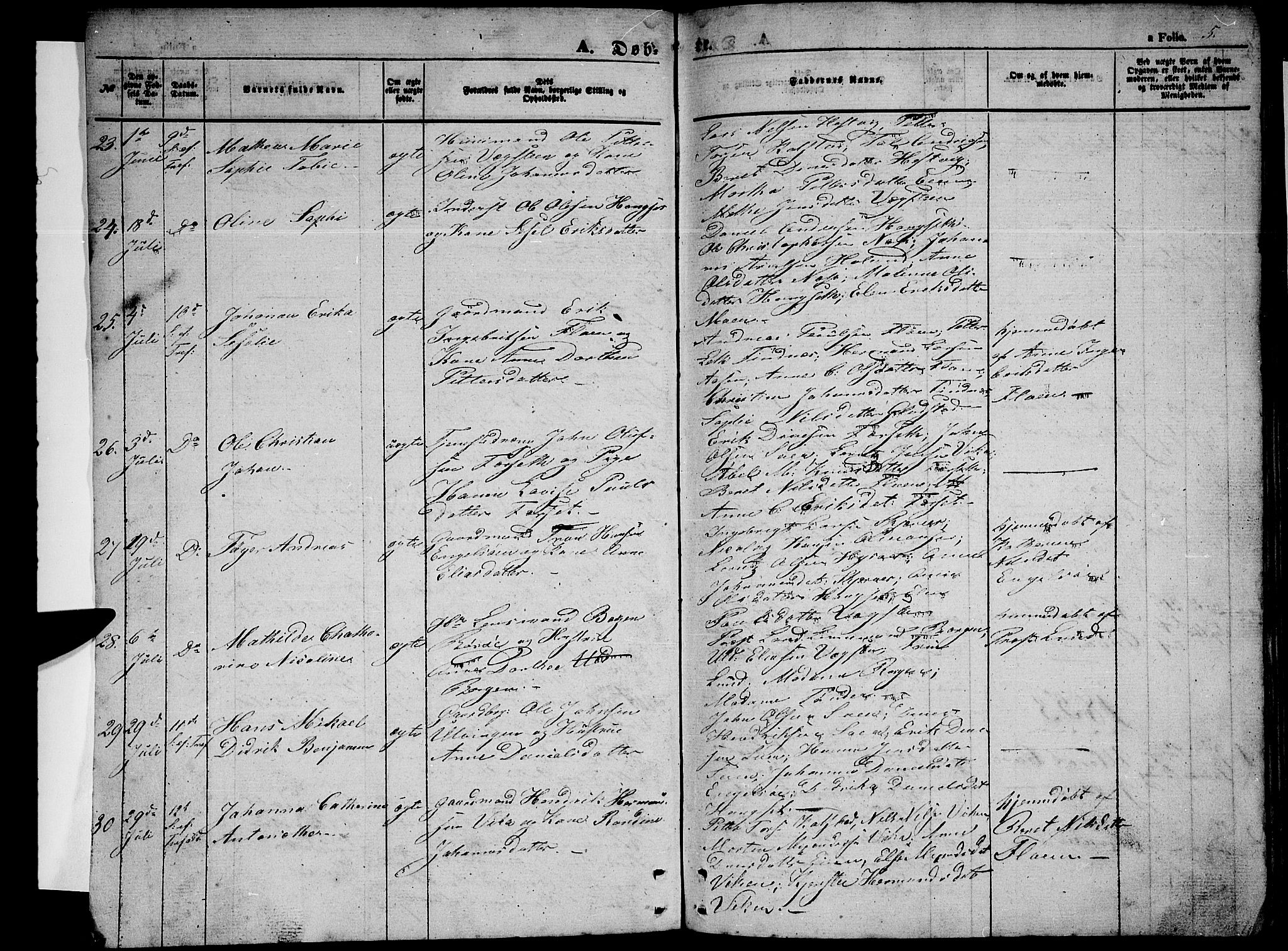 Ministerialprotokoller, klokkerbøker og fødselsregistre - Nordland, AV/SAT-A-1459/816/L0251: Parish register (copy) no. 816C01, 1852-1870, p. 5