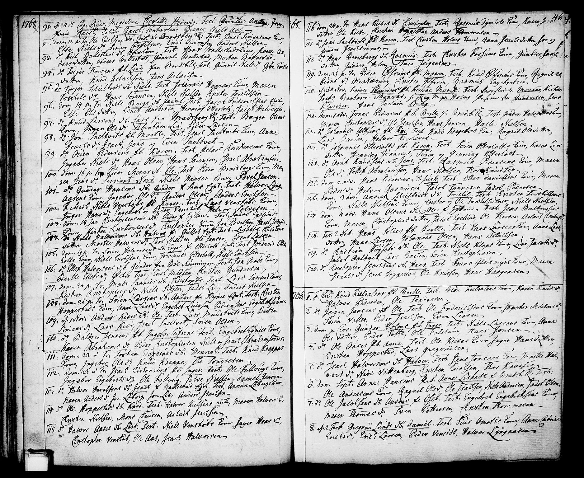 Gjerpen kirkebøker, SAKO/A-265/F/Fa/L0002: Parish register (official) no. I 2, 1747-1795, p. 46