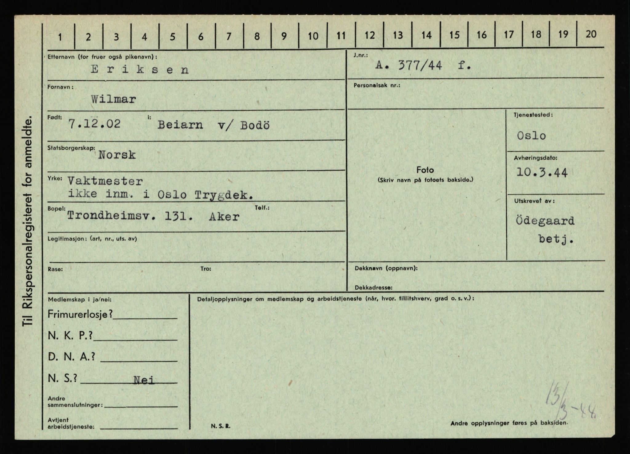 Statspolitiet - Hovedkontoret / Osloavdelingen, AV/RA-S-1329/C/Ca/L0004: Eid - funn av gjenstander	, 1943-1945, p. 2021