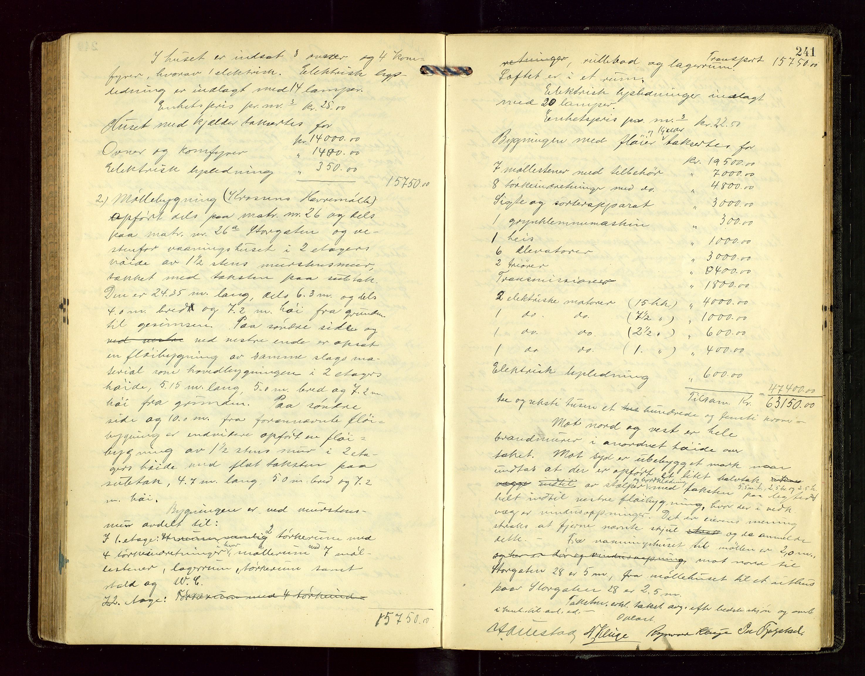 Sandnes lensmannskontor, AV/SAST-A-100167/Goa/L0001: "Brandtakstprotokol", 1913-1919, p. 240b-241a