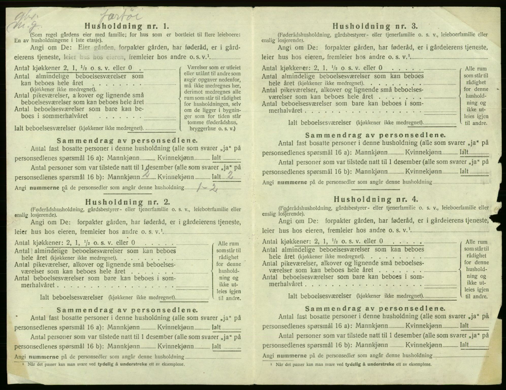 SAB, 1920 census for Kinsarvik, 1920, p. 727
