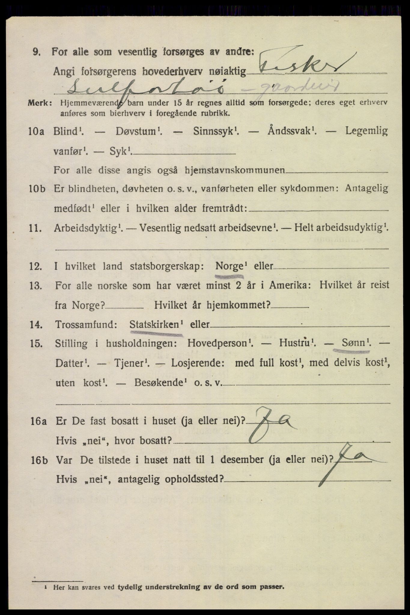 SAK, 1920 census for Sør-Audnedal, 1920, p. 4180