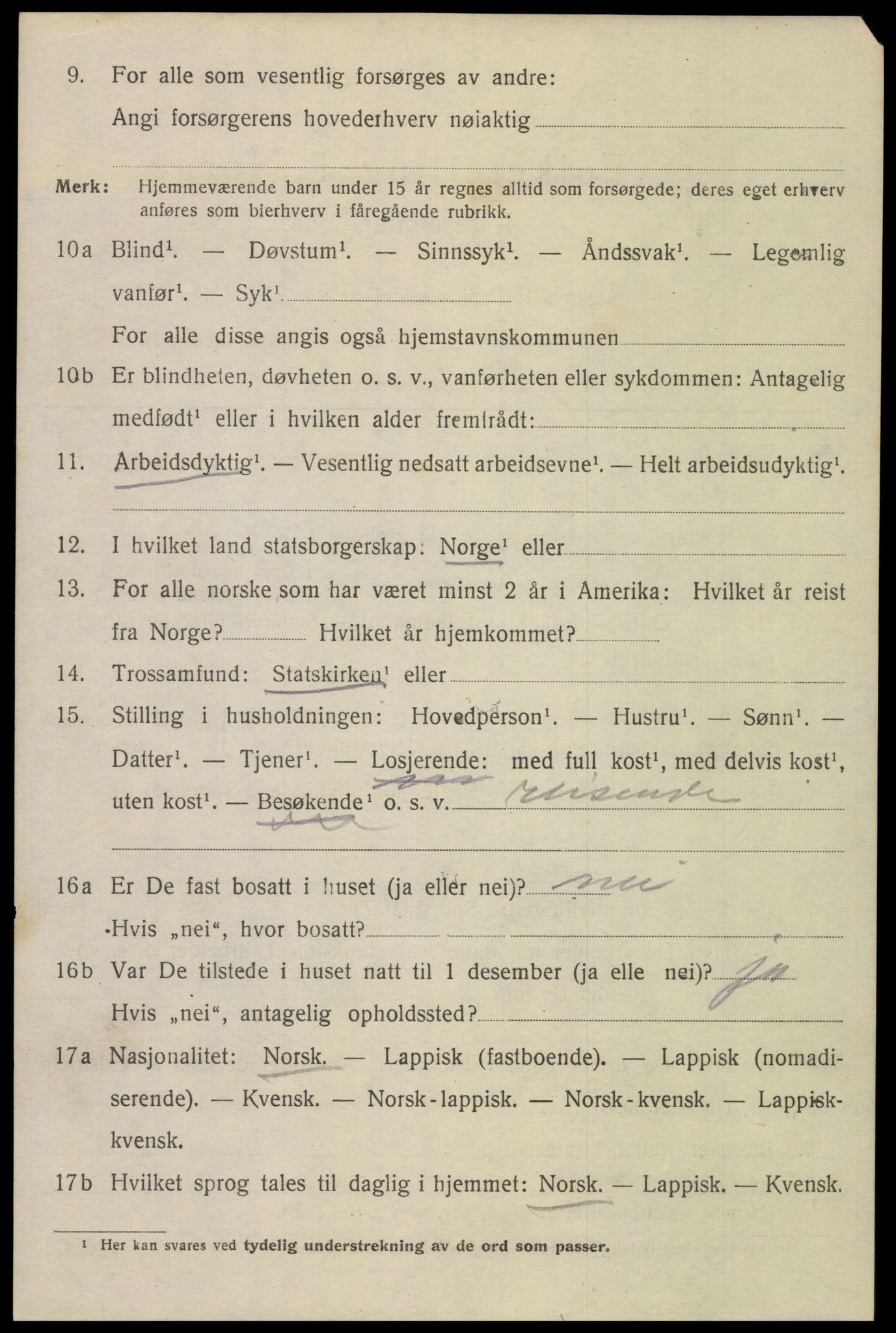 SAT, 1920 census for Bodø, 1920, p. 12836