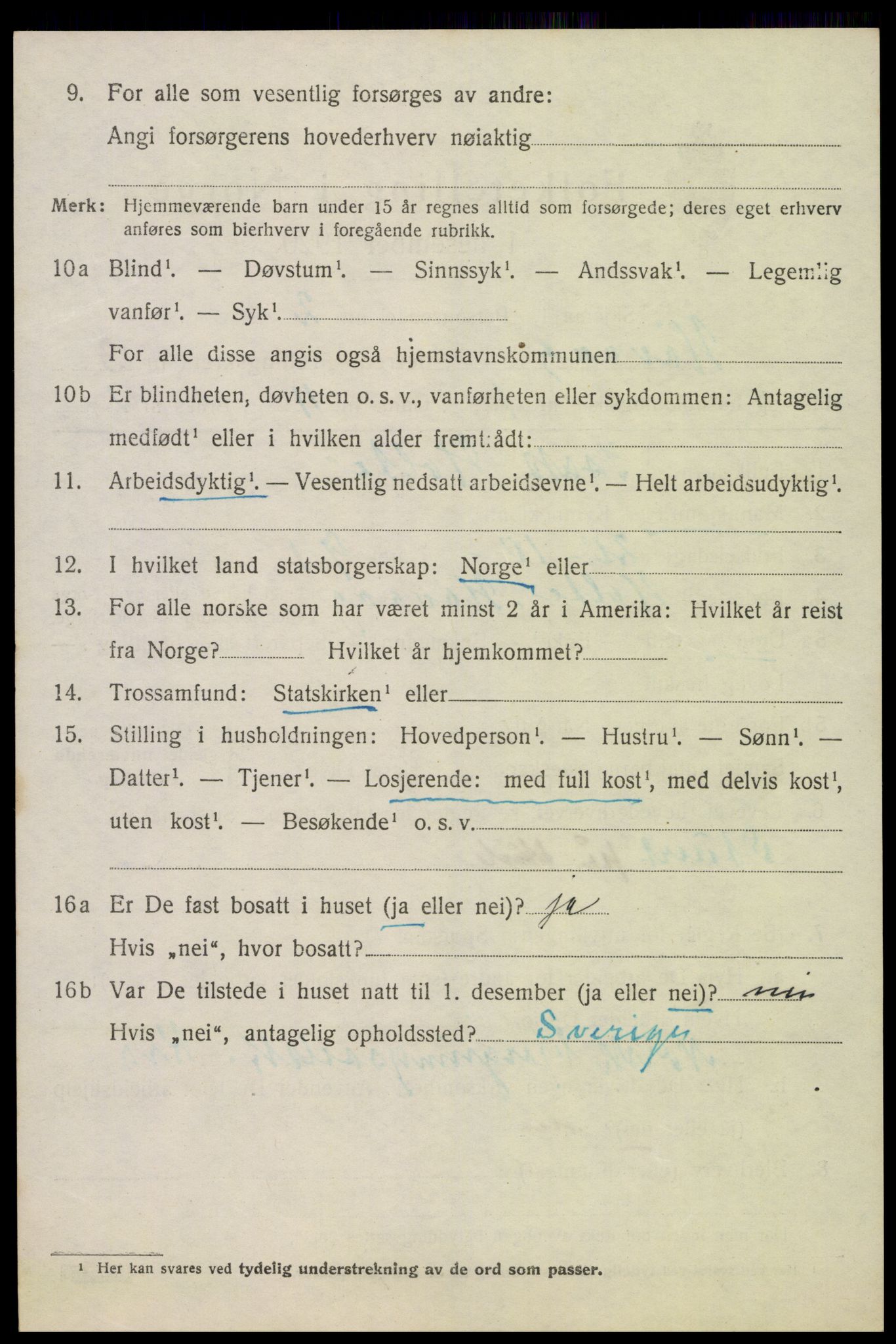 SAK, 1920 census for Høvåg, 1920, p. 1493