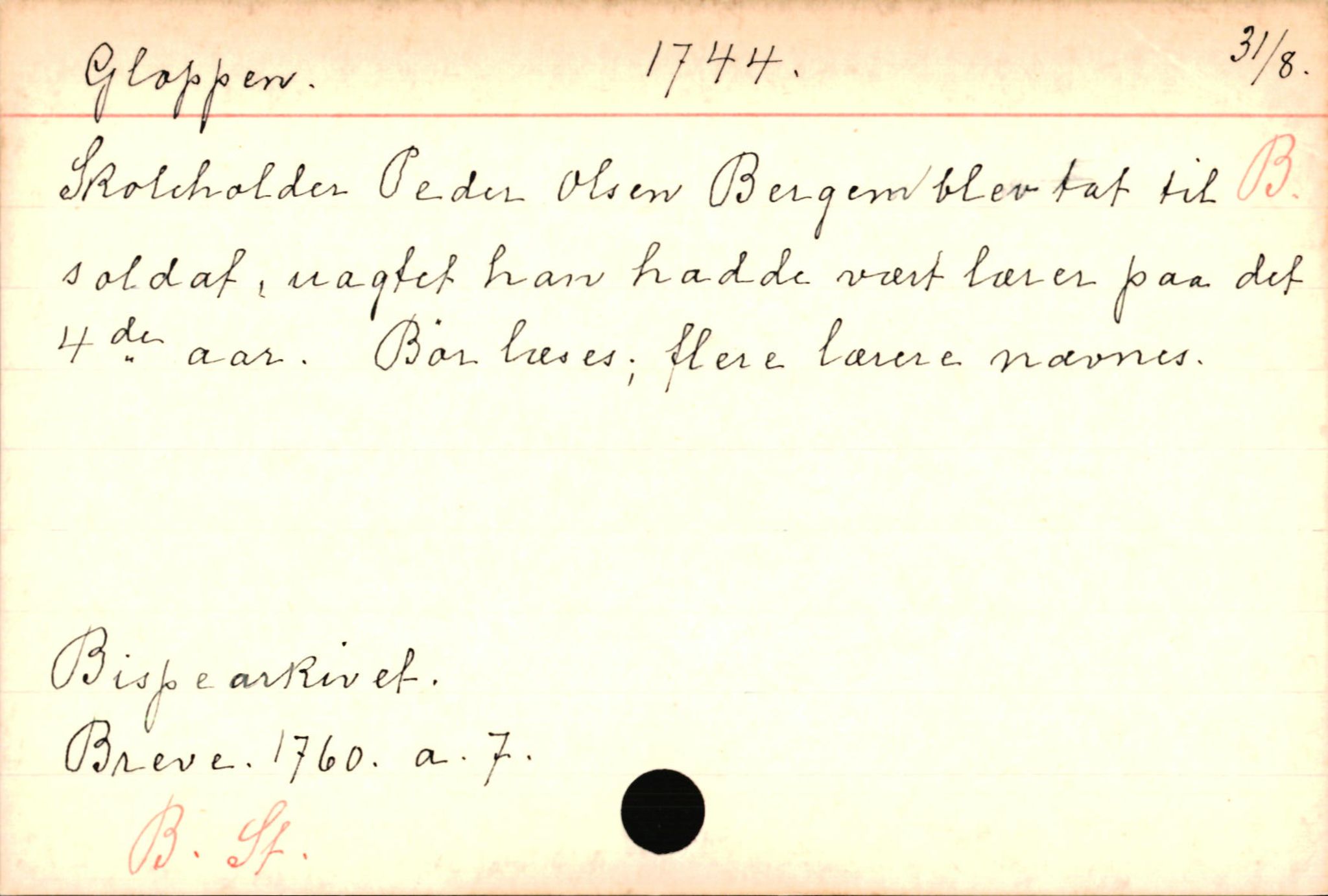 Haugen, Johannes - lærer, AV/SAB-SAB/PA-0036/01/L0001: Om klokkere og lærere, 1521-1904, p. 9900