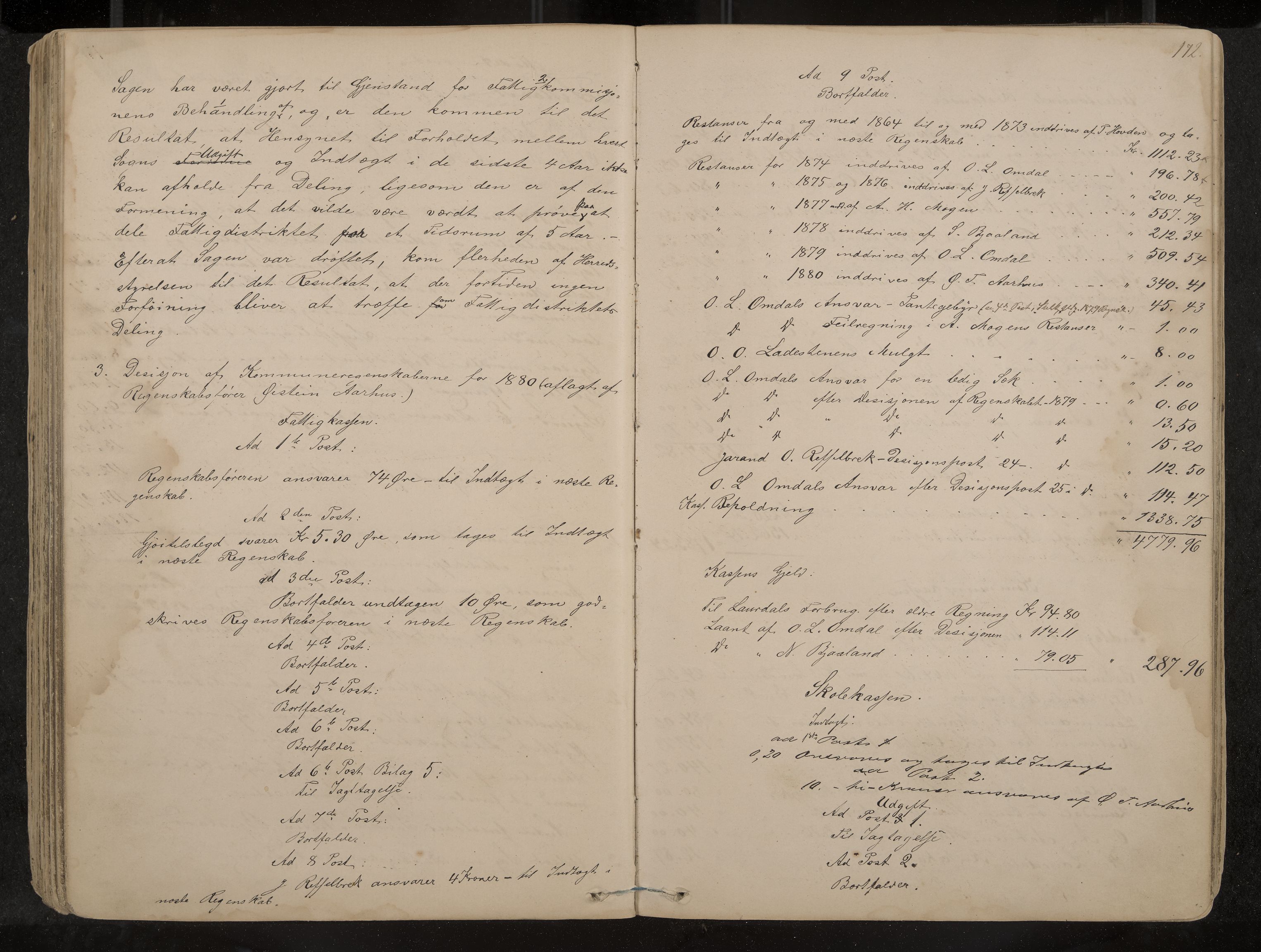 Lårdal formannskap og sentraladministrasjon, IKAK/0833021/A/L0002: Møtebok, 1865-1893, p. 172