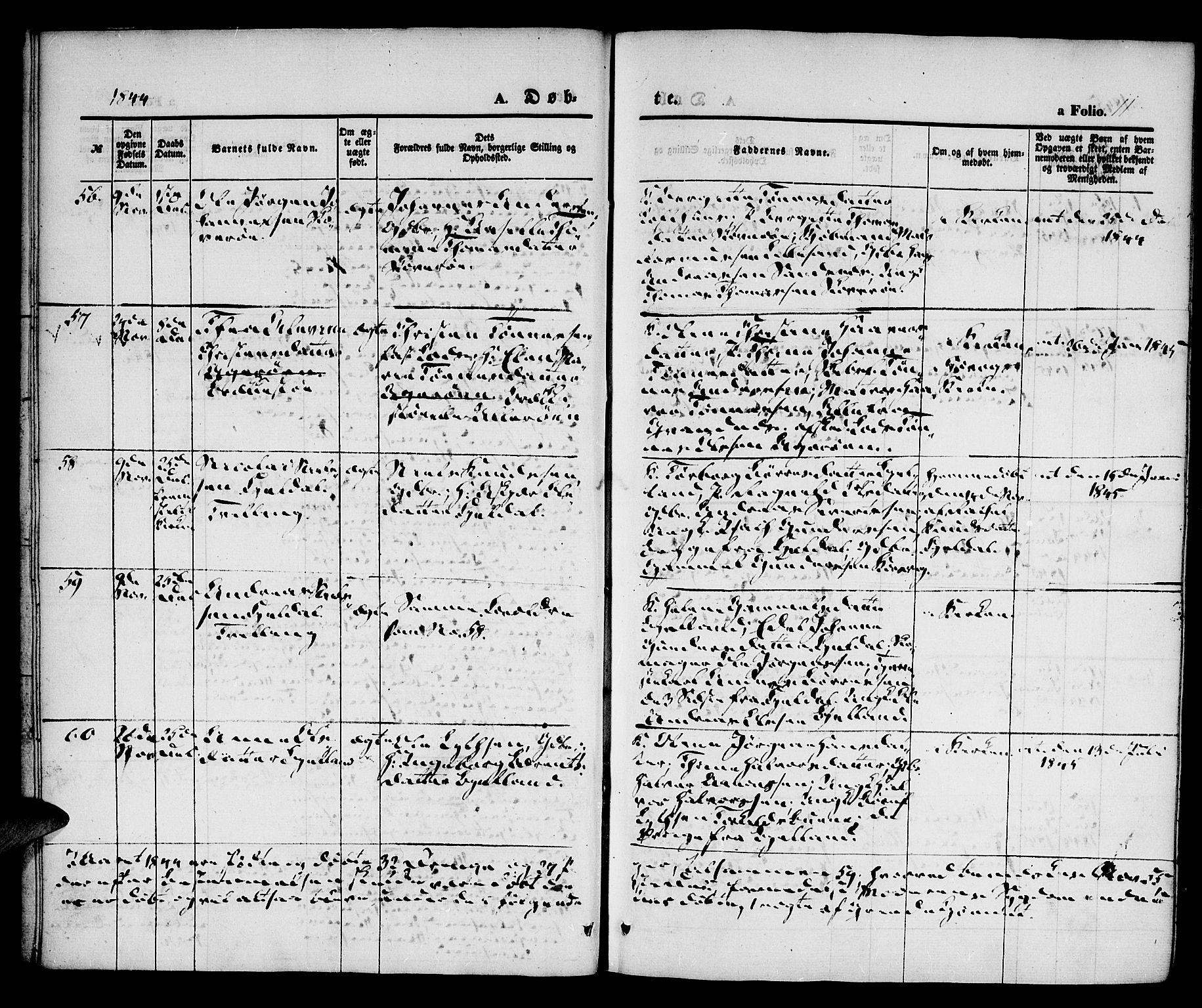 Vestre Moland sokneprestkontor, AV/SAK-1111-0046/F/Fa/Fab/L0005: Parish register (official) no. A 5, 1841-1849, p. 11