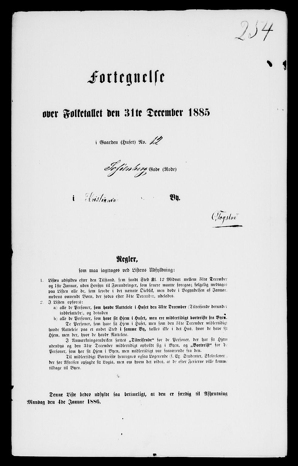 RA, 1885 census for 0301 Kristiania, 1885, p. 12037