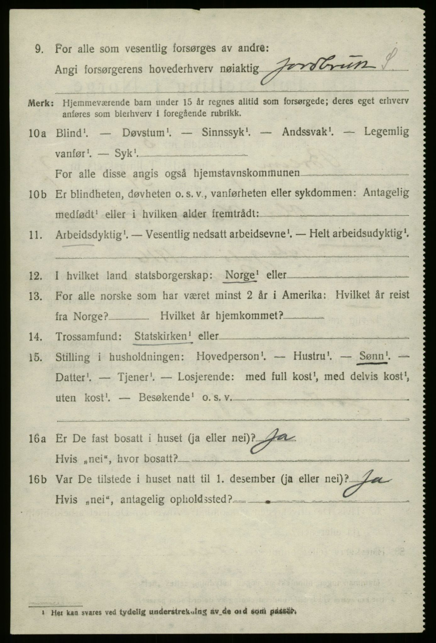 SAB, 1920 census for Breim, 1920, p. 3772