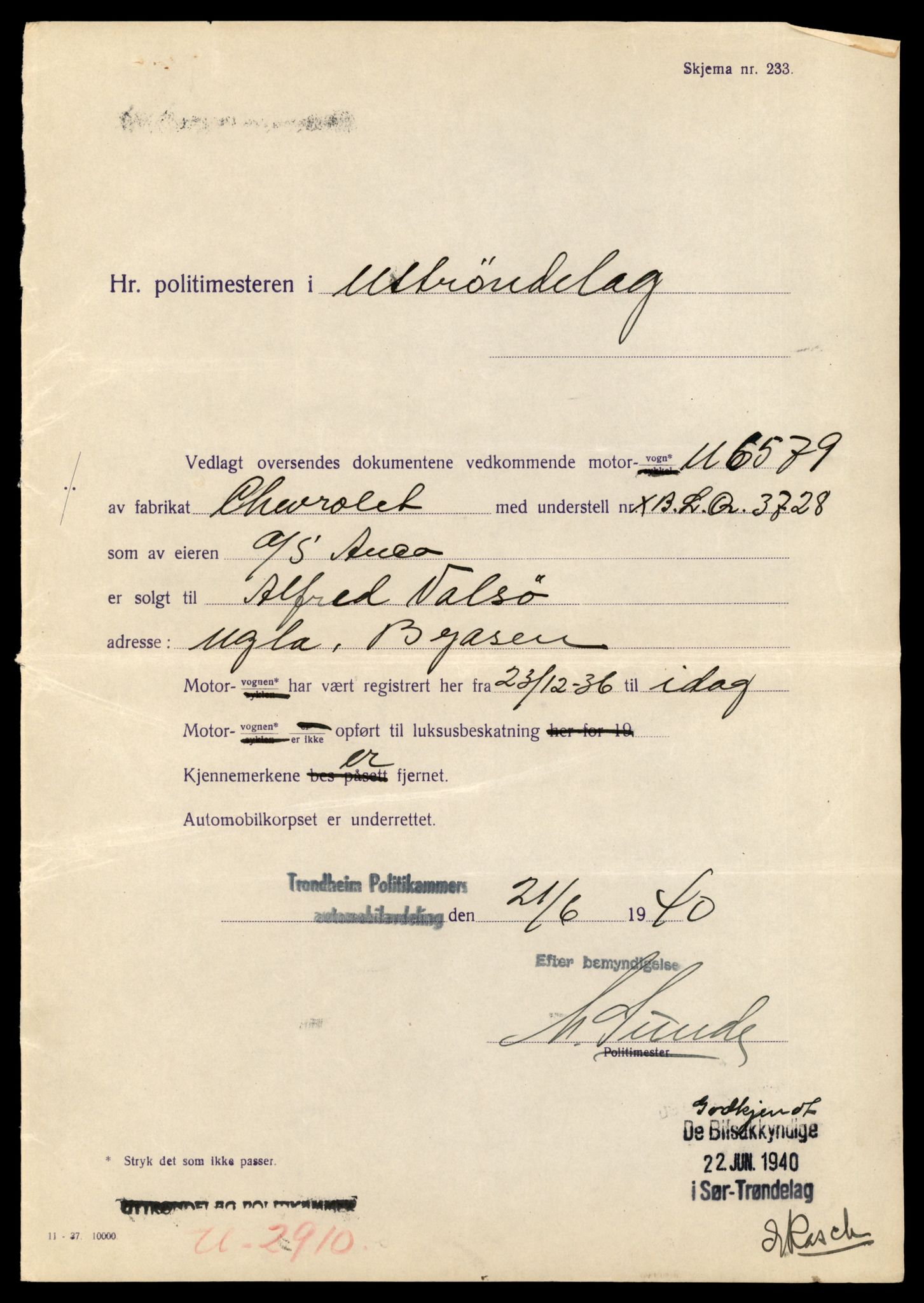 Møre og Romsdal vegkontor - Ålesund trafikkstasjon, AV/SAT-A-4099/F/Fe/L0035: Registreringskort for kjøretøy T 12653 - T 12829, 1927-1998, p. 1096