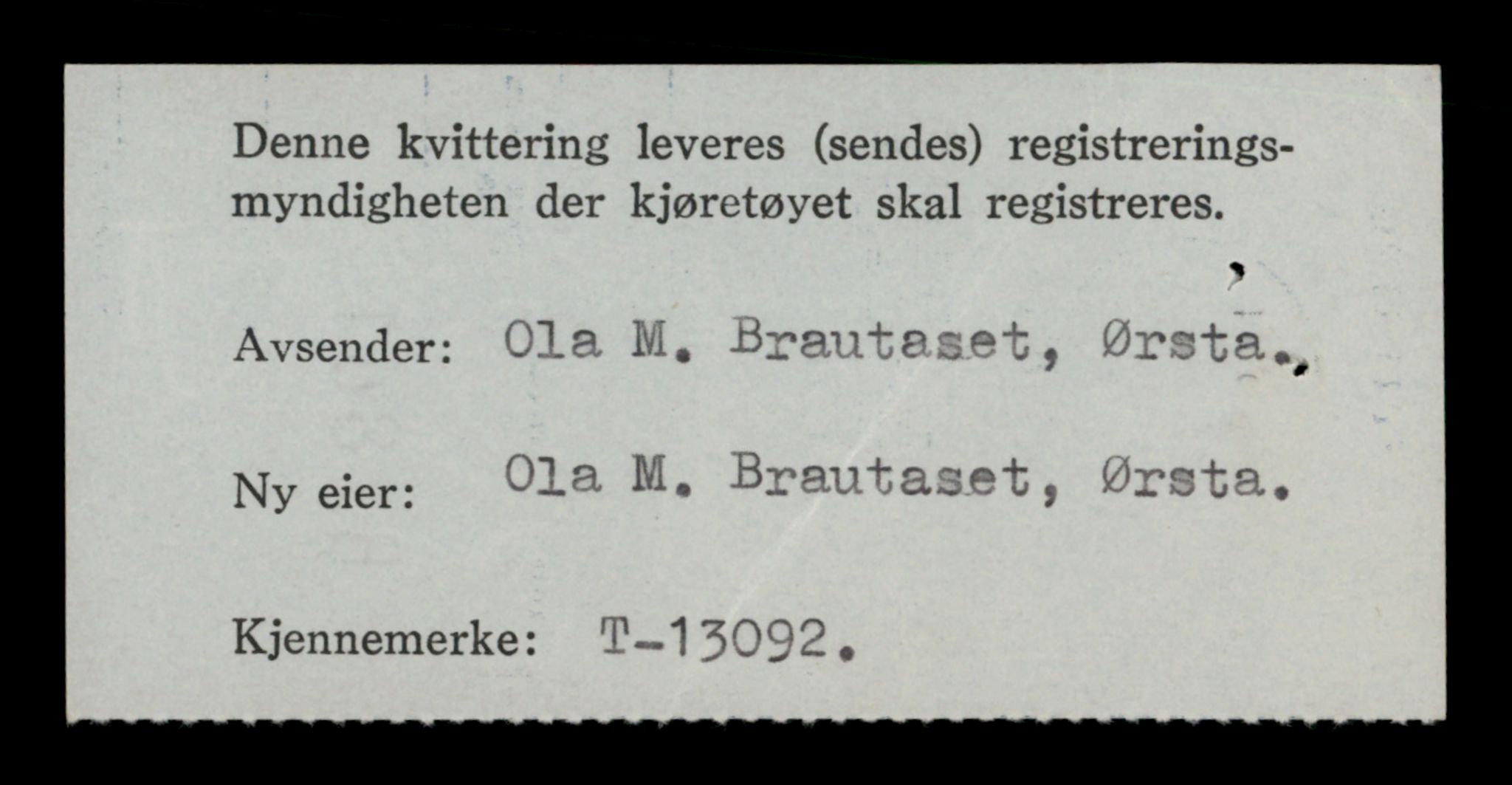 Møre og Romsdal vegkontor - Ålesund trafikkstasjon, AV/SAT-A-4099/F/Fe/L0037: Registreringskort for kjøretøy T 13031 - T 13179, 1927-1998, p. 1252